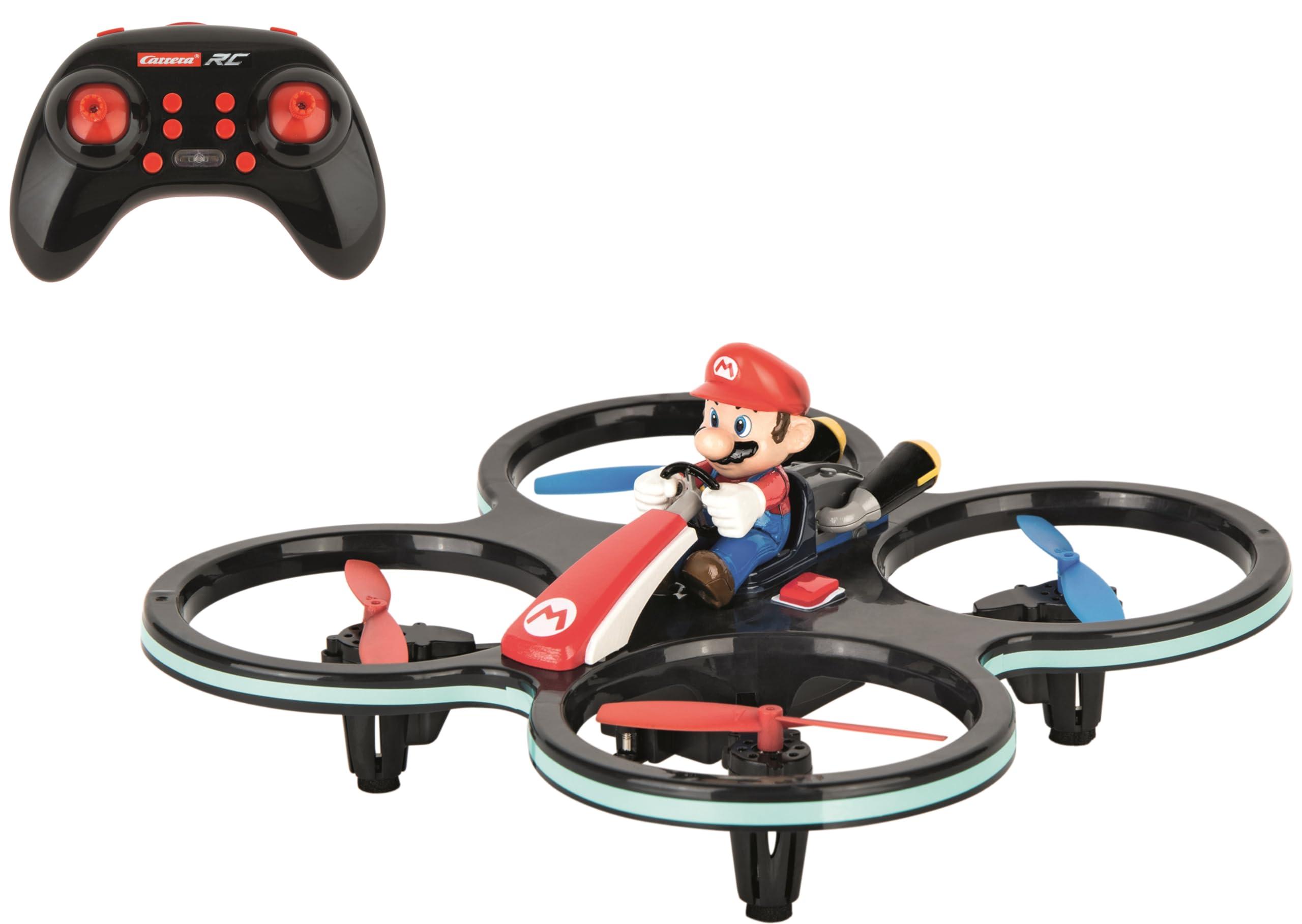 Carrera Carrera RC - Officially Licensed Mario Kart Mini Mario-Copter 2.4GHz Rechargeable Remote Control Helicopter Drone Toy Easy to Fly