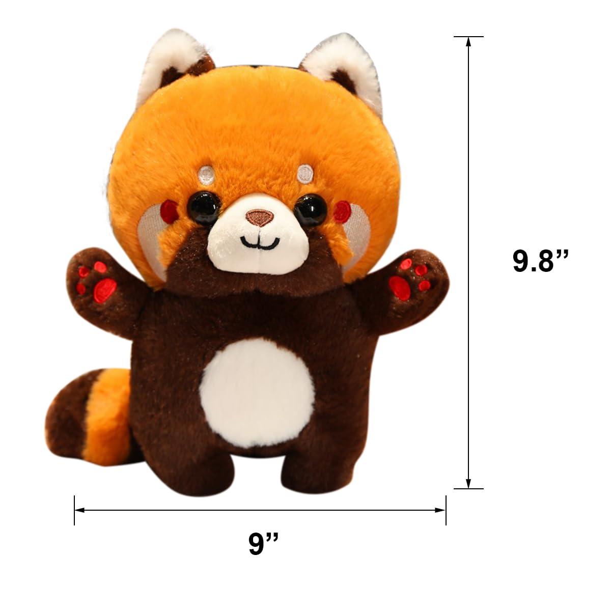 Silliya Silliya Red Panda Plush Toy, Kawaii Red Panda Plush with 2 Accessories, Cute Stuffed Animals with Bag & Outfits, Cute Plushies for Kids Boys Girls Birthday Gift Ideas