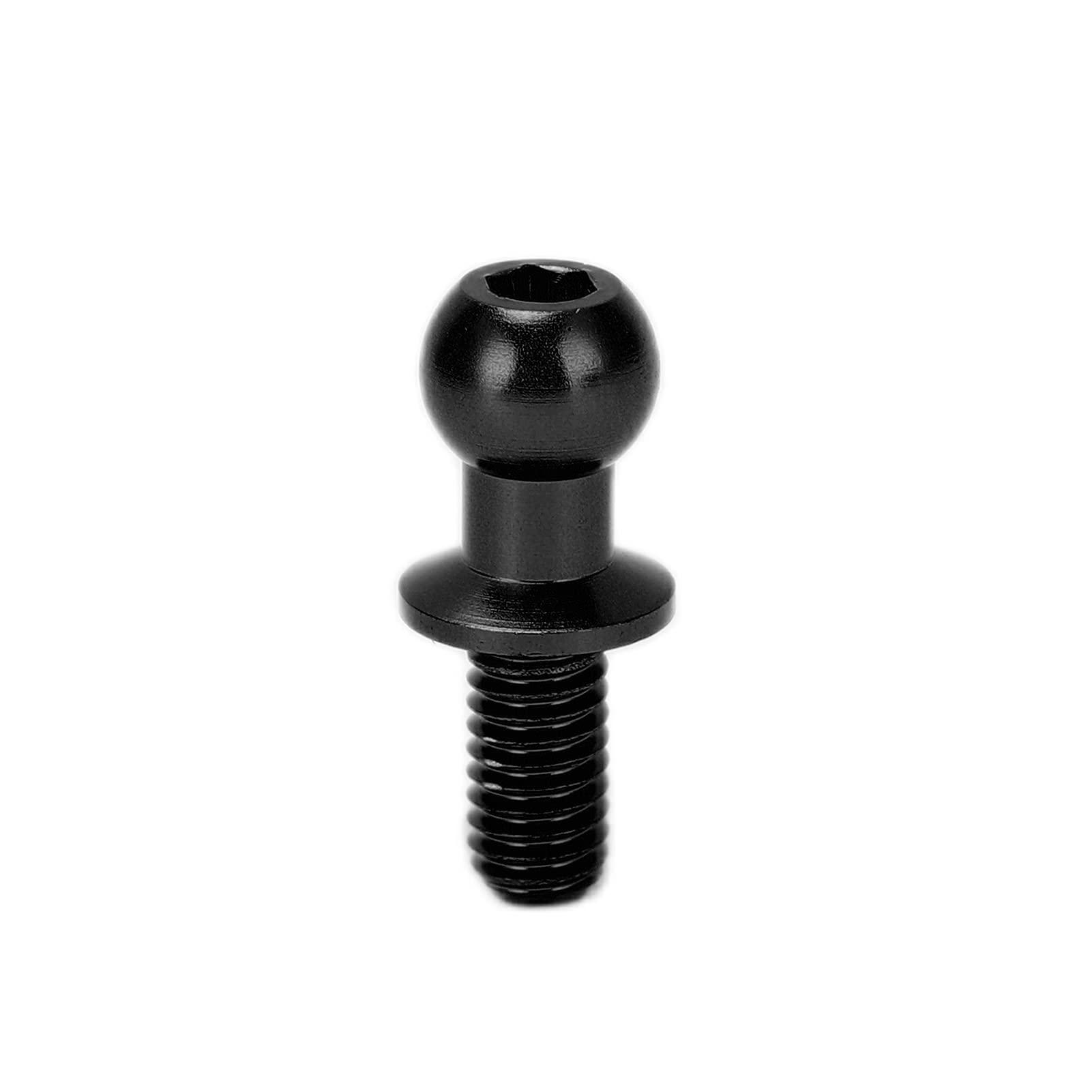 MUNEFE MUNEFE 10pcs Stud, Rc Link Rod Ends, Link Track Rod, Ideal for Providin A oothly, Stable Ride(Black)