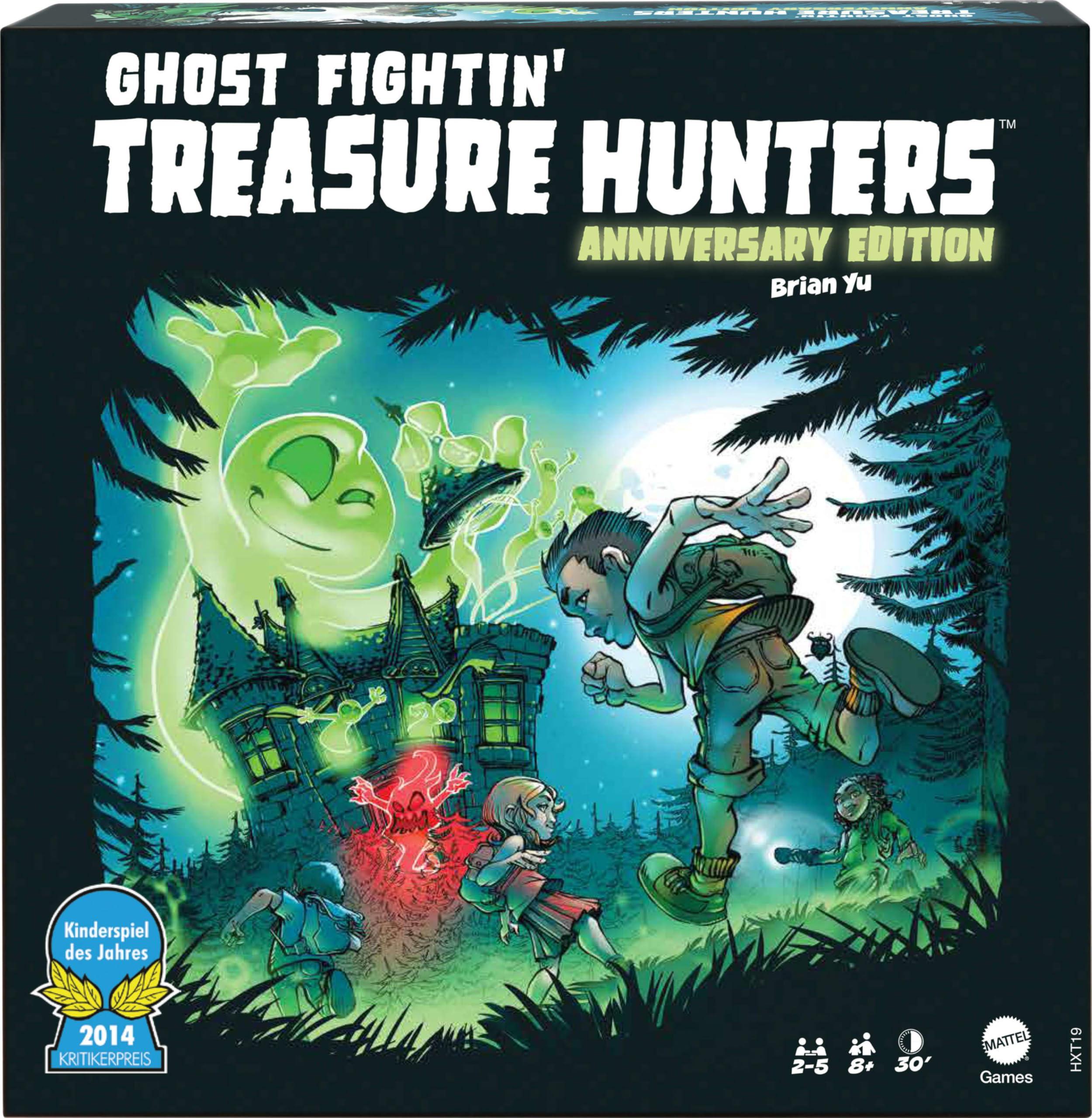 Mattel Games Mattel Games Ghost Fighting Treasure Hunters Anniversary Edition Cooperative Board Game with 2 Ways to Play Including a One vs. All Mode for 2 to 5 Players