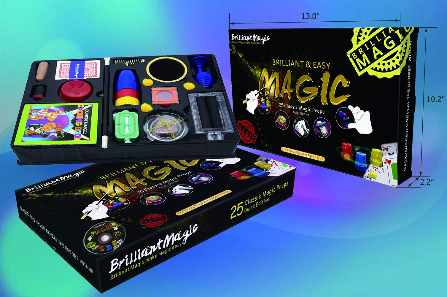 BrilliantMagic BrilliantMagic Magic Set Magic Kit for Kids Science Toys for Children Including 25 Classic Tricks Easy to Play Magic Best Gift for Boys Girls and Adult