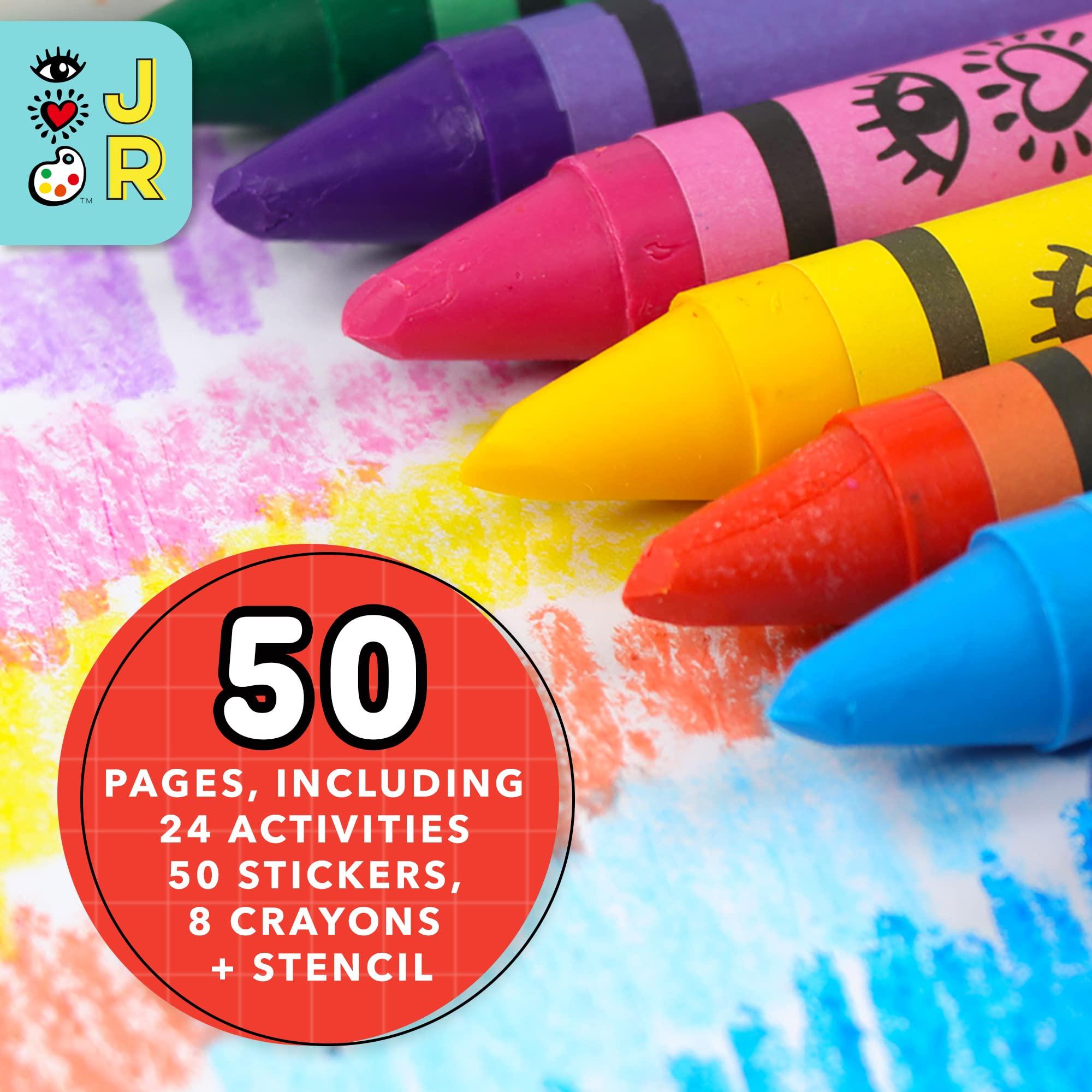 Bright Stripes Bright Stripes Travel Coloring Kit for Kids: Art On the Go Coloring Books and Crayons, Sticker Activity Book - Mess-Free Collage Fun for Ages 3+ (Art On The Go Nature)