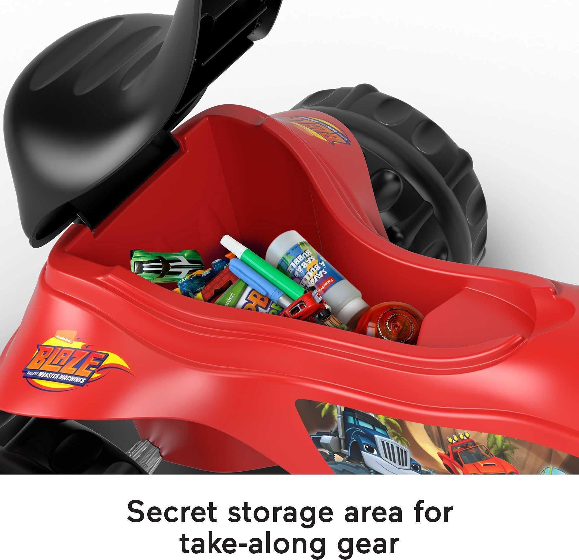 Fisher-Price Fisher-Price Toddler Tricycle Blaze and the Monster Machines Tough Trike Bike Outdoor Toy with Storage for Preschool Kids Ages 2+ Years