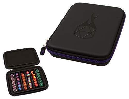 Forged Dice Co. Forged Dice Co. Dice Storage Case with Removable Slotted Tray - Storage Box Holds 42 Metal or Plastic Polyhedral Dice - Dice Tray and Display Case Works with DND and Dungeons & Dragons Game Dice