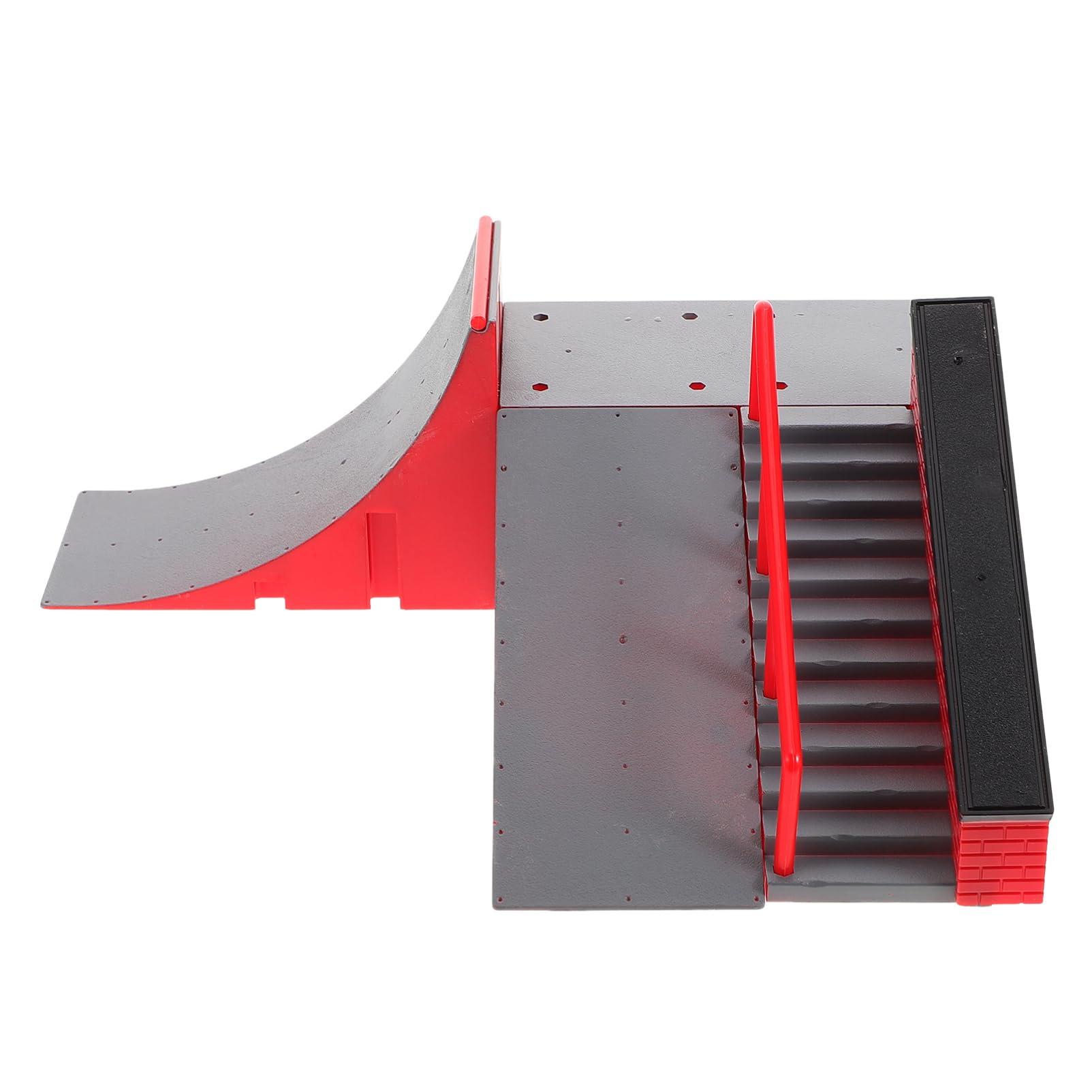 ibasenice ibasenice Finger Skateboard Park Ramp, Finer Skateboard Ramps Toys Finger Skate Park Toy with Ramps Replacement for Adults Kids A