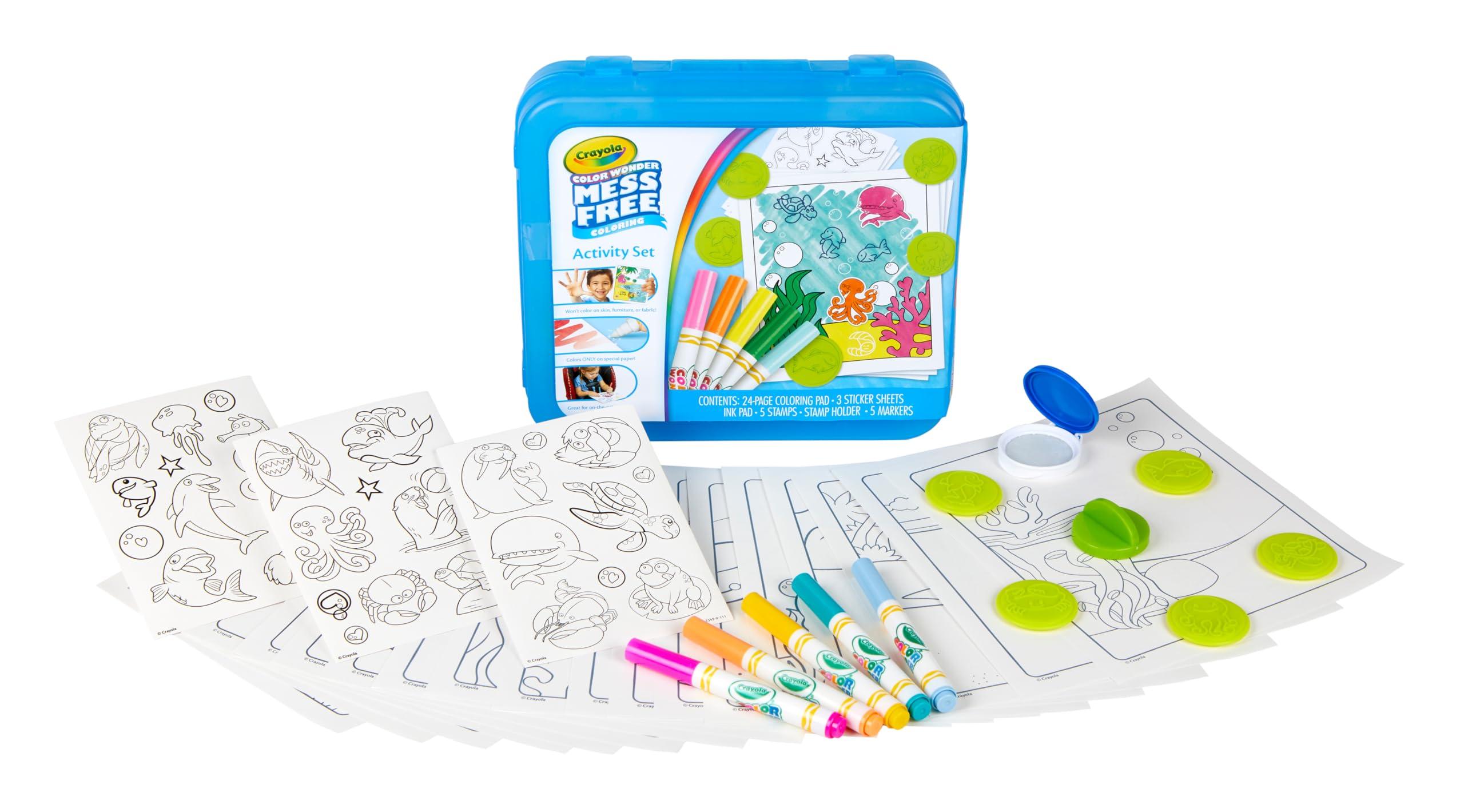 Crayola Crayola Color Wonder Mess Free Coloring Activity Set (30+ Pcs), with Markers, Stamps, and Stickers, Gift for Toddlers, 3+