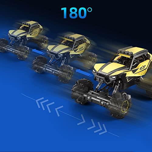 KAIKEA KAIKEA 1/16 Scale Lateral Drift RC Stunt Car, 2.4G High-Speed 4WD Off-Road Climbing RC Truck with Dual Motors, 360 Rotation All-Terrain Toys Vehicles