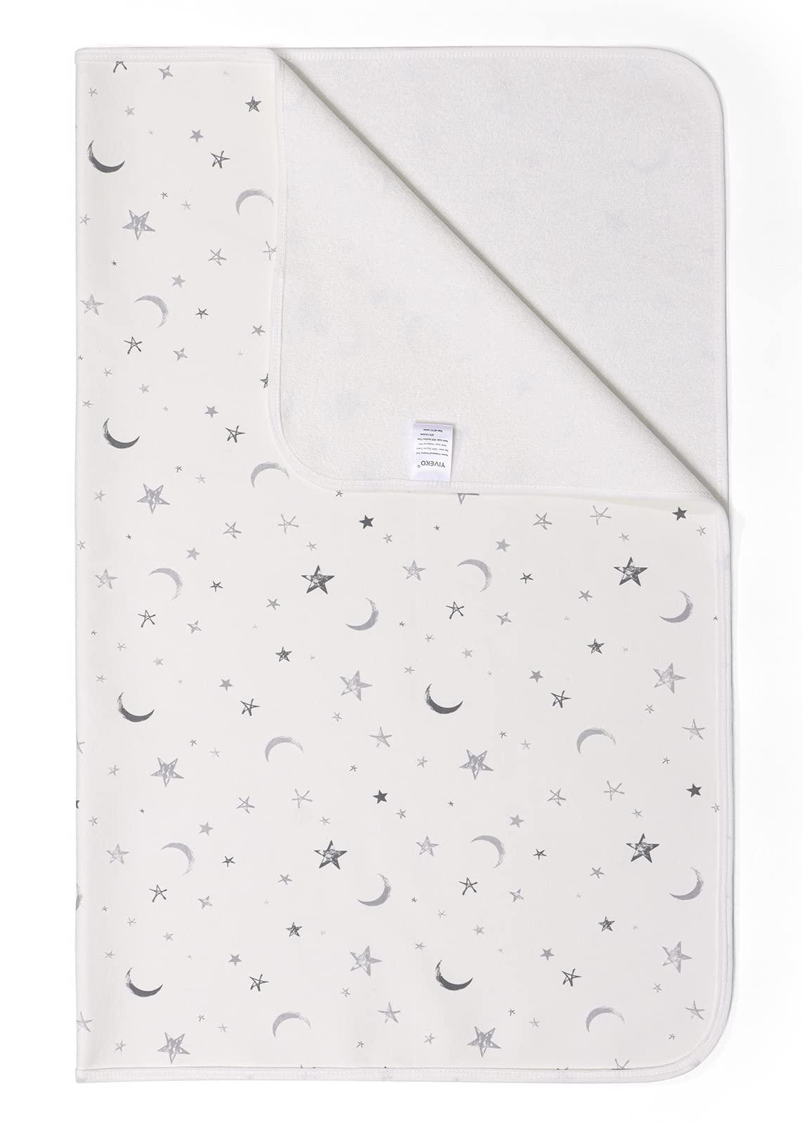 YIVEKO YIVEKO Baby Waterproof Bed Pad Washable Mattress Pad Reusable Underpads Bed-White Star