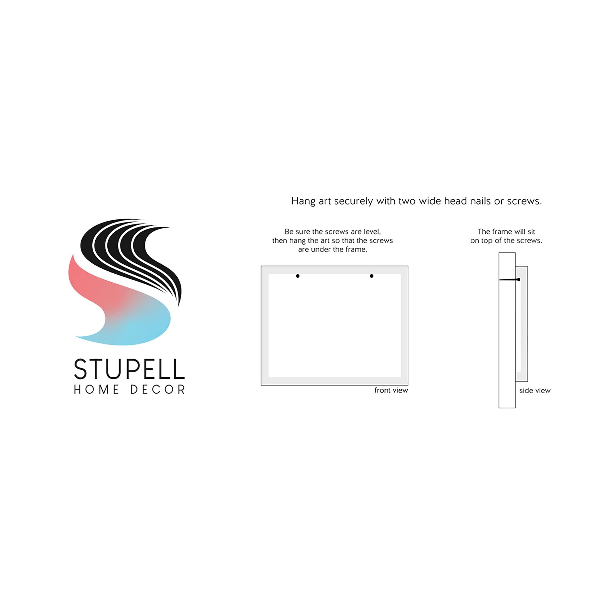 Stupell Industries Stupell Industries Caf Au Lait Sign Geometric Hexagon Pattern, Designed by Elizabeth Medley White Framed Wall Art, 16 x 20