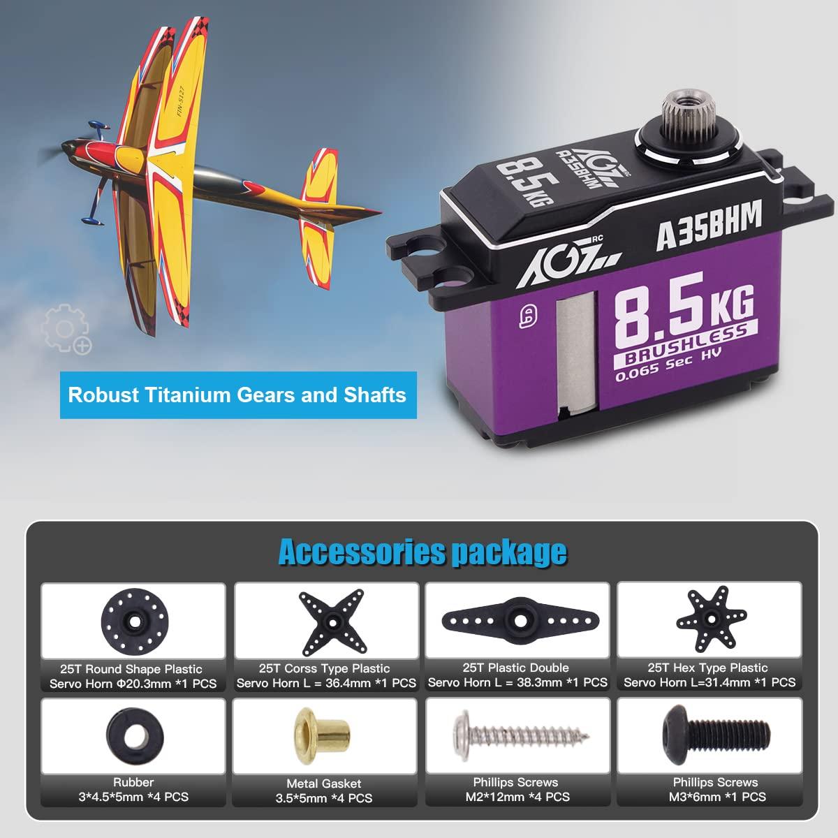 AGFRC AGFRC A35BHM 8.5KG Brushless RC Steering Servo and AGF-SPV3 Servo Programmer