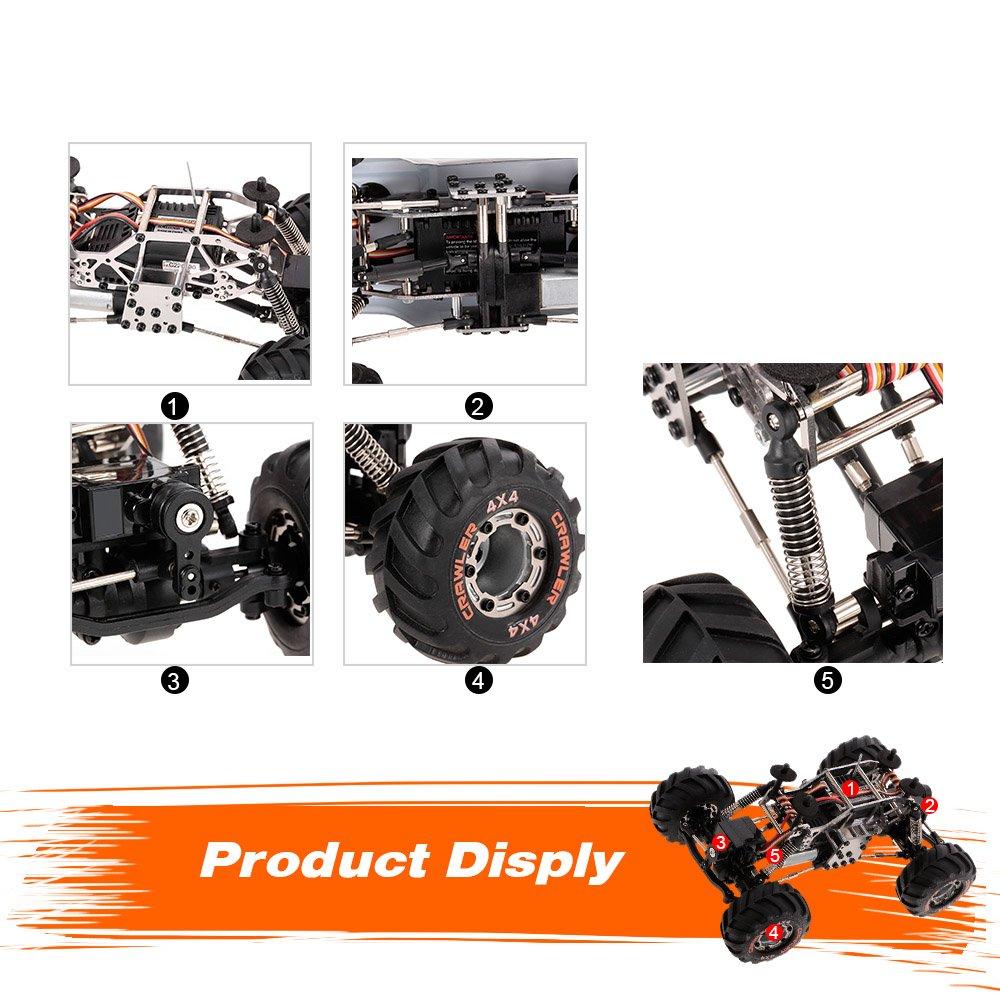 Goolsky Gooksky HBX 2098B RC Car 1/24 2.4GHz 4WD 4WS Devastator Rock Crawler RTR with Double Servo Off-Road Car