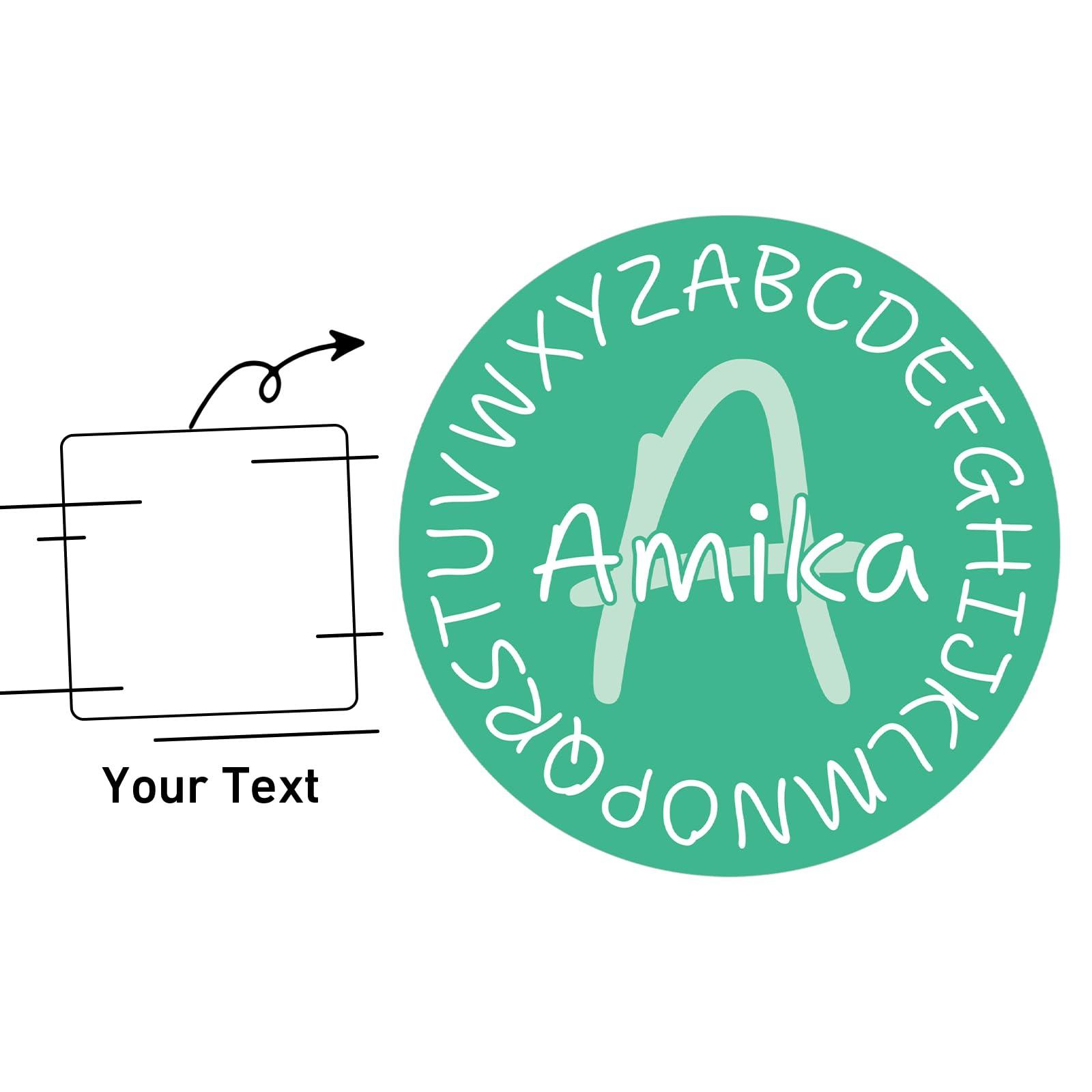 lanleay lanleay Custom Name Alphabet Design Nursery Rug for Baby Room Decor, Personalized Green Toddler Rugs for Baby Boys Girls, Customized Newborn Rugs for Baby Playrooms Personalized Gift