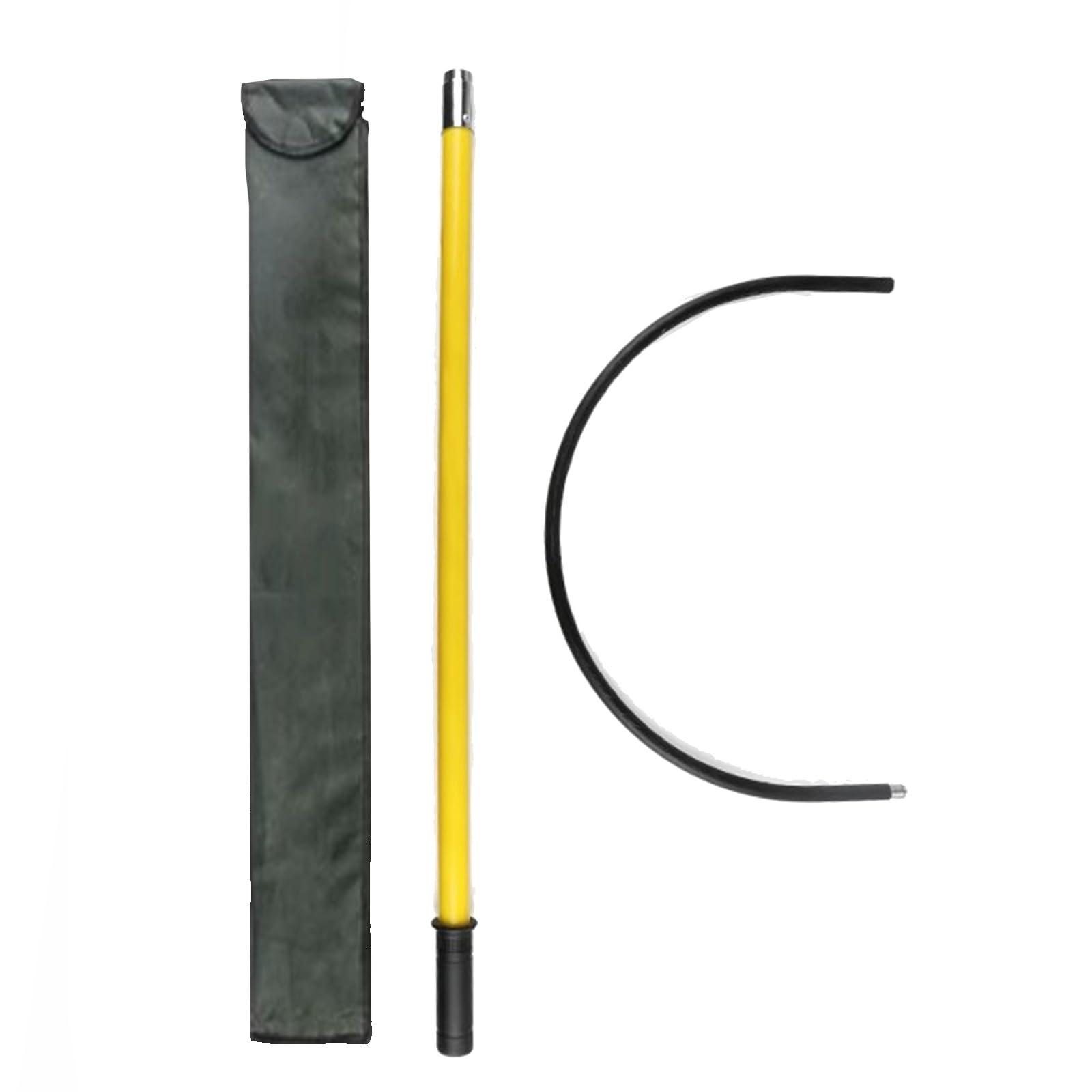 JYDQM Rescue Hook Emergency Rescue Sticks Yellow Insulated Rescue Hook with 1 1.5 1.8 2 3 M Pole, Fire Electrician Lifeguard Rod Kit for Construction Sites/Hybrid Vehicles/Electric Repair, Anti-Electrocutio