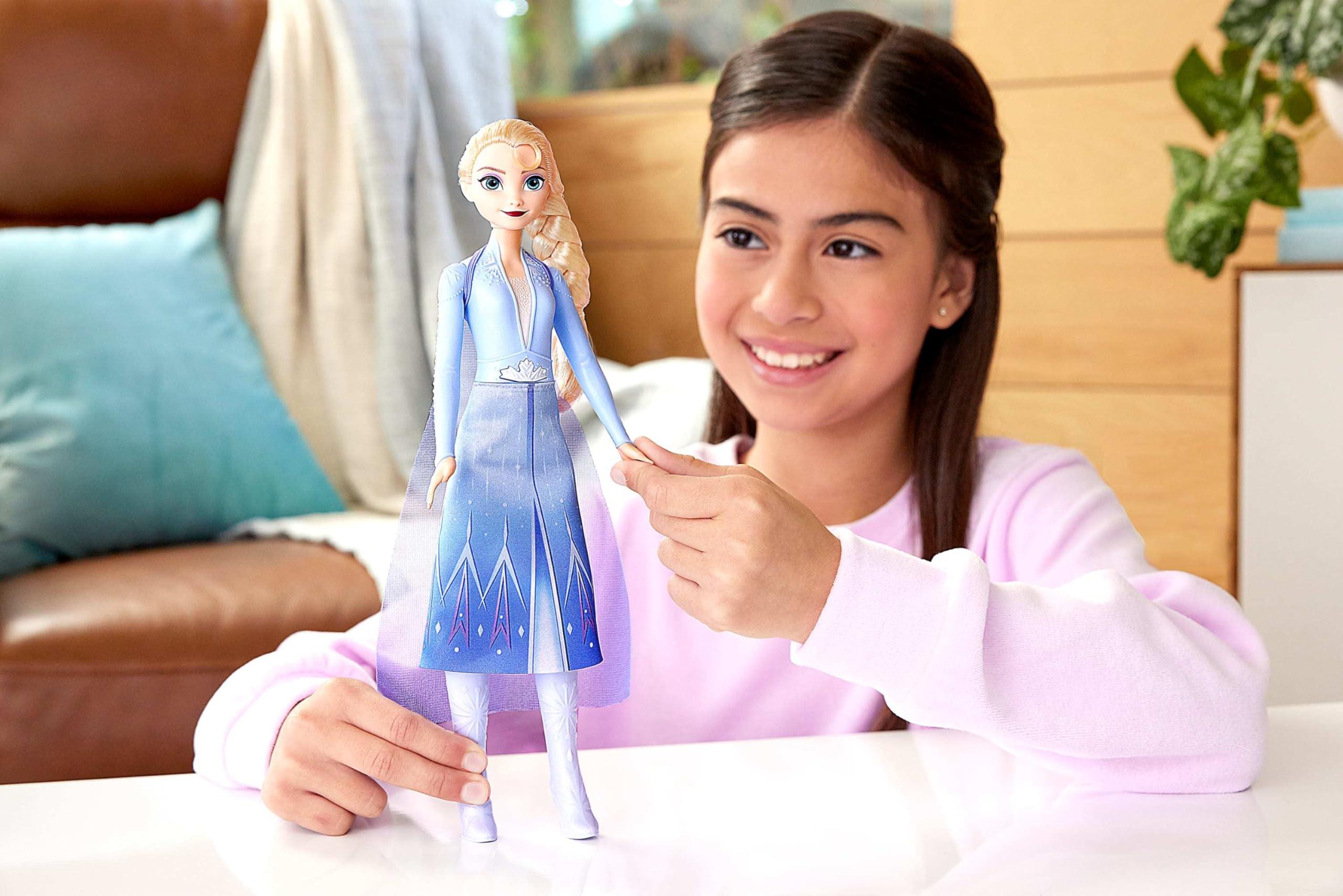 Mattel Mattel Disney Frozen Toys, Elsa Singing Adventure Fashion Doll in Signature Clothing, Sings Into the Unknown from Disney's Frozen 2 Movie