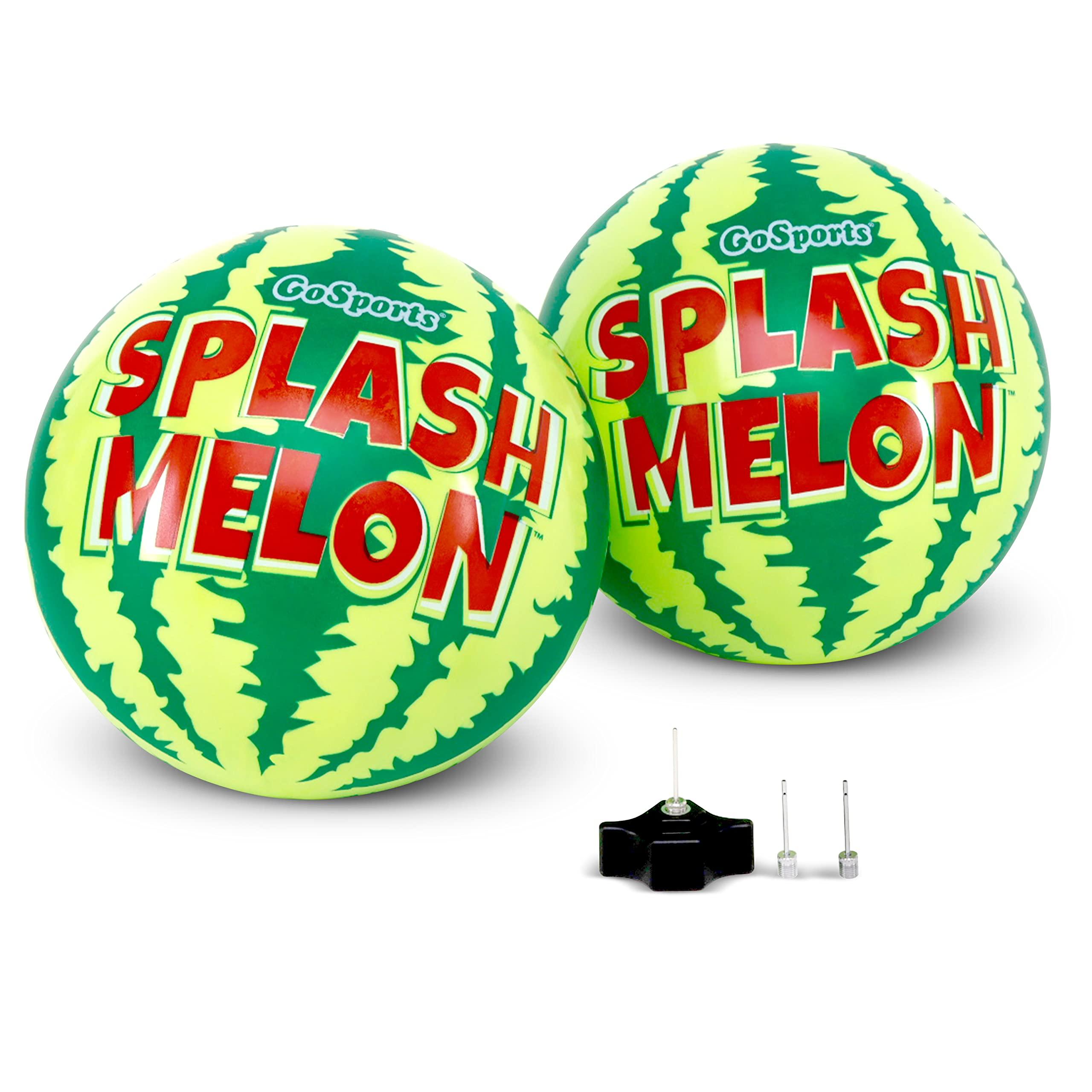 GoSports GoSports Splash Melon Pool Ball Party Toy - Includes Two 9 Inch Watermelons, Hose Fill Adapter, and 3 Needles