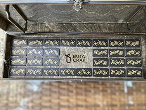 Generic Limited Edition Hand-Made Craft Wood Dominoes for Adult and Kids with Wood Case by Buta Craft
