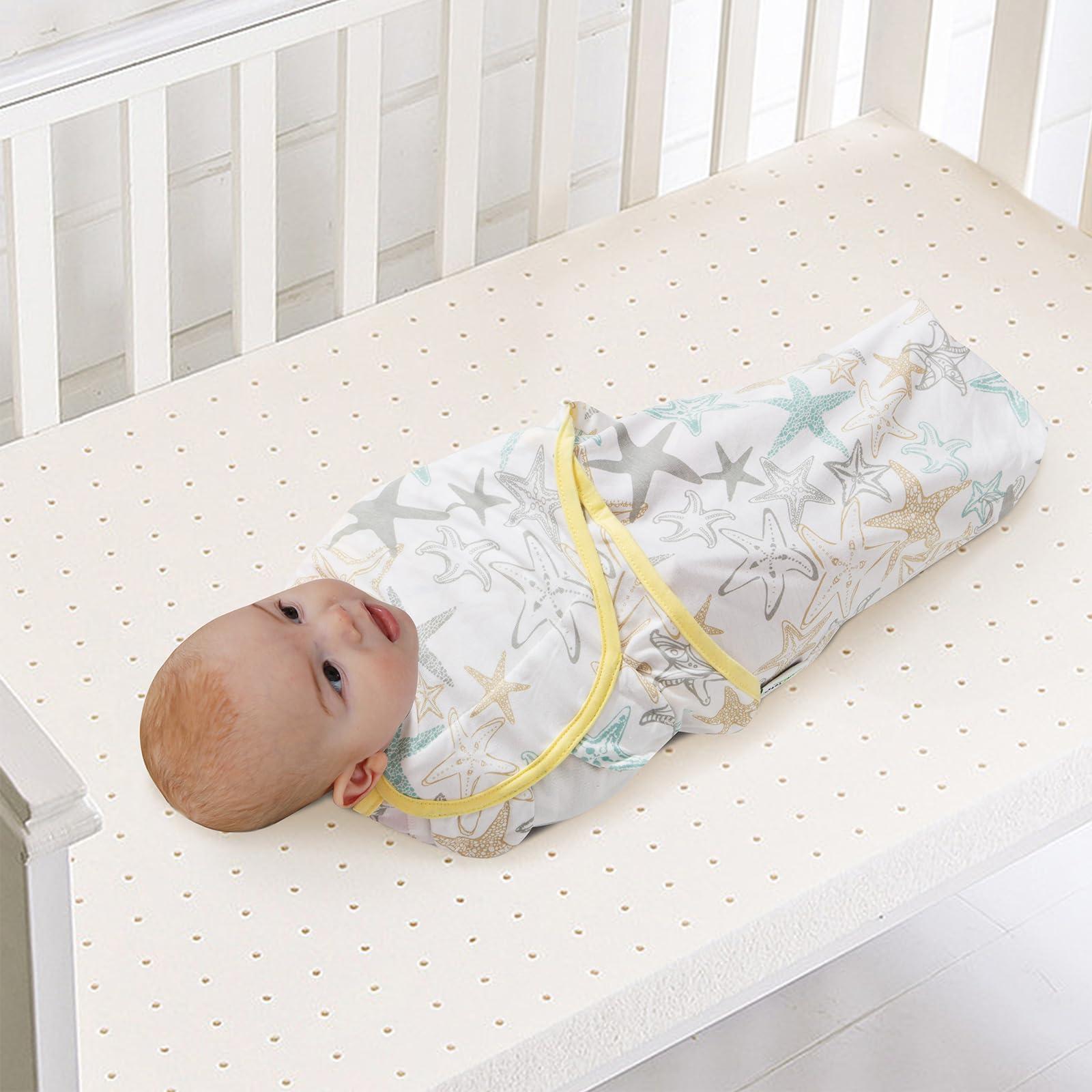 LITTLE TOTS BABY Baby Swaddle Blanket, 2 Pack Newborn Swaddles 0-3-Months, Small-Medium Easy Change Infant Wrap, Infant Swaddling Sack, Adjustable Swaddle Blanket