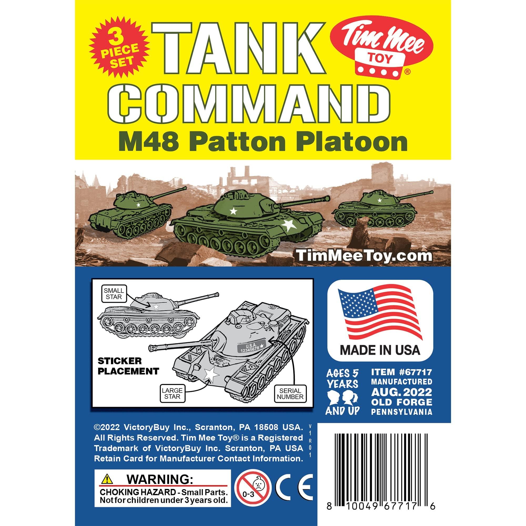 Tim Mee Toy TimMee Toy Tanks for Plastic Army Men - OD Green WW2 3pc - Made in USA