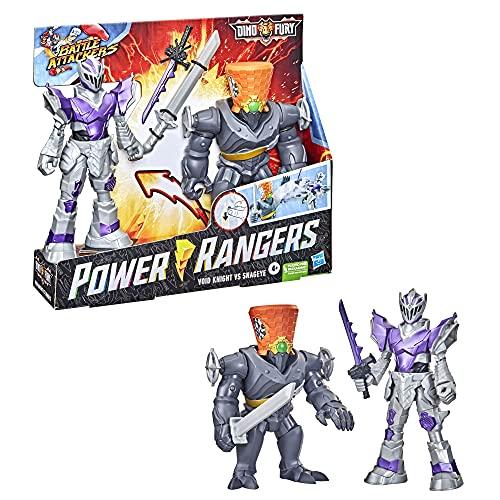 Power Rangers Power Rangers Dino Fury Battle Attackers 2-Pack Void Knight vs. Snageye Martial Arts Kicking Action Figure Toys Inspired by TV Ages 4 and Up