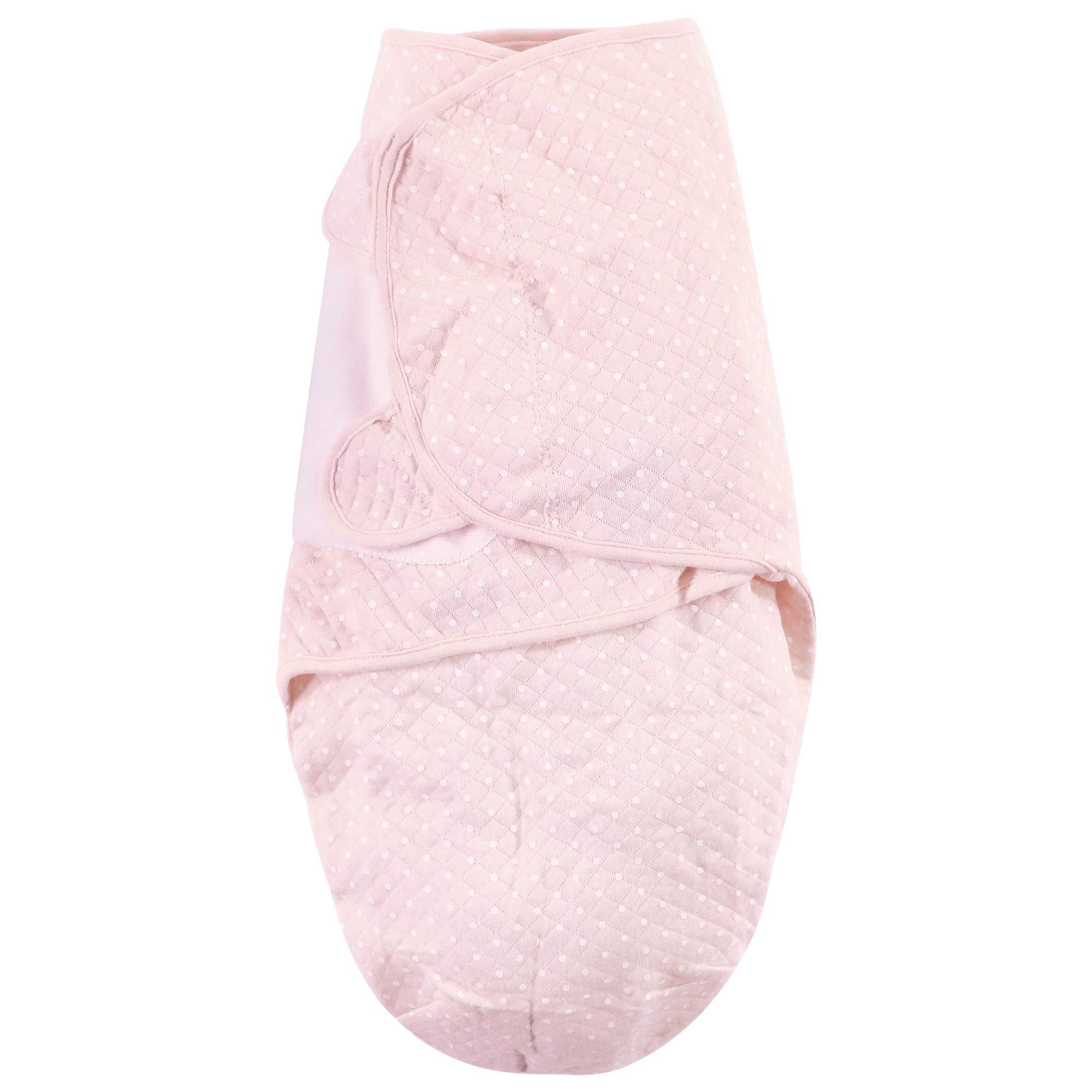 Hudson Baby Hudson Baby Unisex Baby Quilted Cotton Swaddle Wrap 3pk, Pink Safari, 0-3 Months