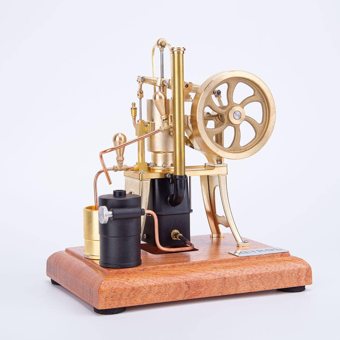 Helixsun Helixsun Retrol Hot Air Pumping Engine Model, 1/12 Scale Water-Cooled Stirling External Combustion Engine Physics Experiment Mechanical Toy Set
