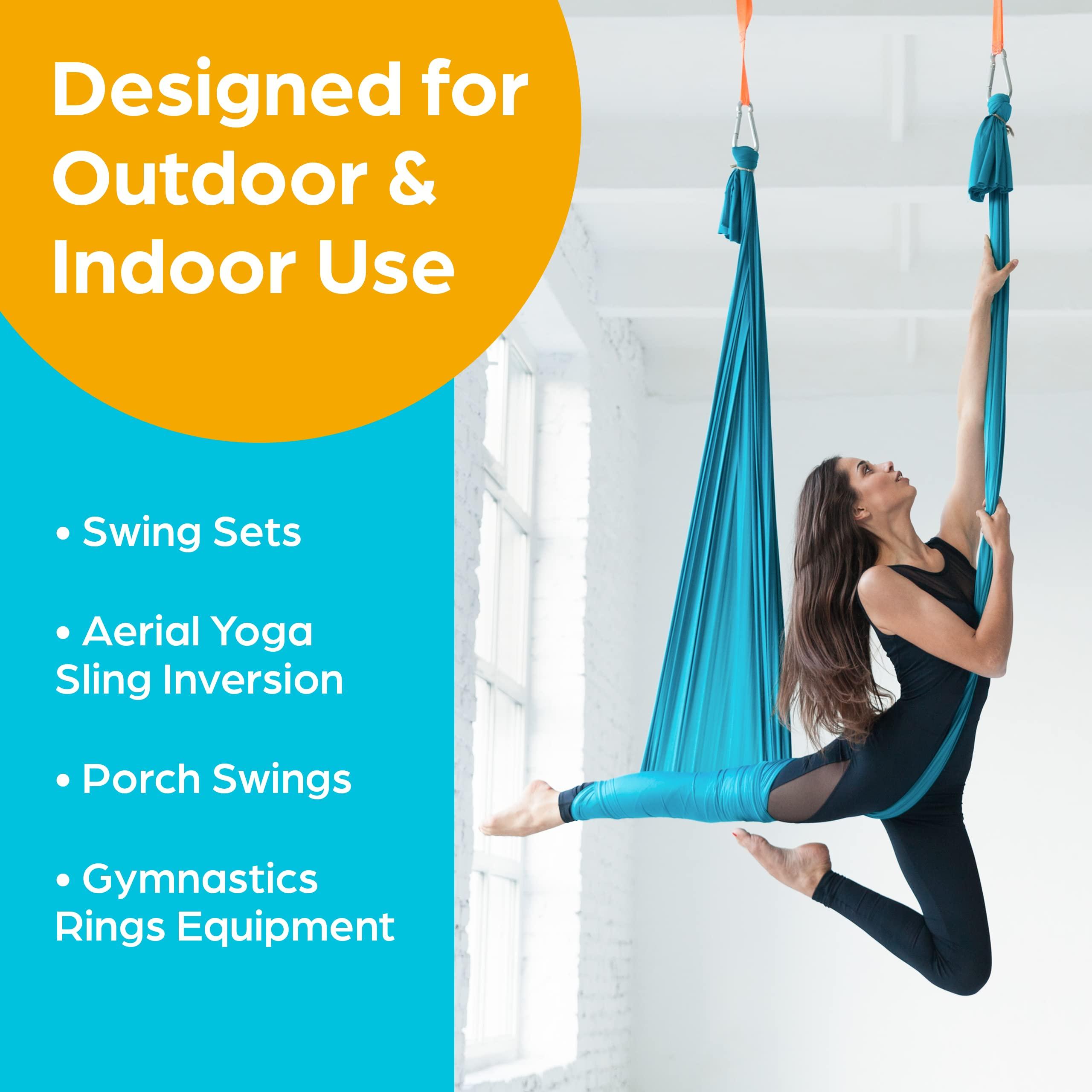 Jungle Gym Kingdom Jungle Gym Kingdom Swing Set Hangers - 2 Heavy Duty Brackets with Locking Snap Hooks for Porch, Patio, Playground - Indoor/Outdoor Hardware & Accessories