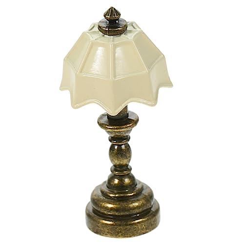 Tofficu 4pcs Mini Light Model Miniature Lamp Model Mini House Table Lamp Bedside Light Miniature Mini Lamp Miniature Furniture Model Micro Landscape Model Mini Bedside Light Creative Lamp