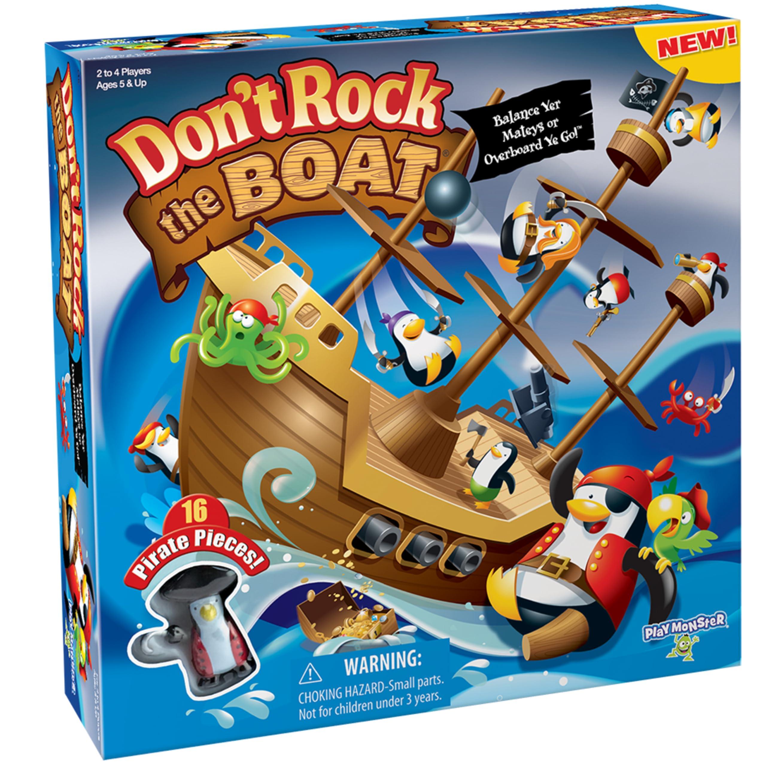 PlayMonster Dont Rock the Boat Board Game - Kids Games, Family Games for Kids and Adults, Board Games for Family Night, Multi-Player Board Games, Builds Hand & Eye Coordination, Balancing Toy, Ages 5+