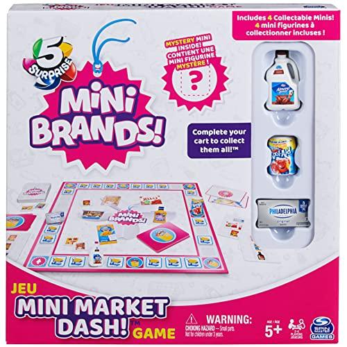 Spin Master Mini Brands Mini Market Dash Food Game, for Families and Kids Ages 5 and up