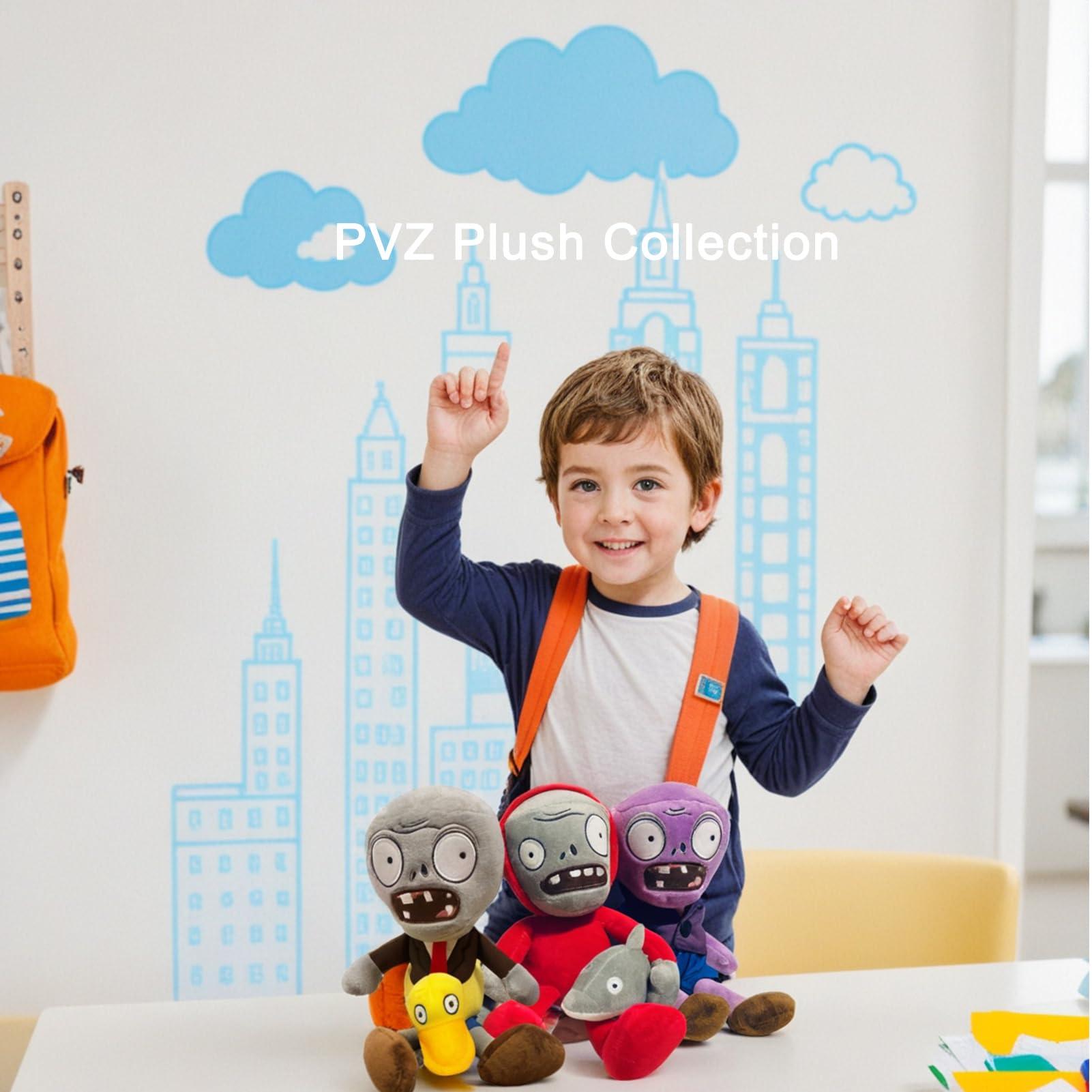 Dyharnsty Dyharnsty 3Pcs Plants vs Zombies Plush Toys Zombie Sets,Brown Zombies Soft Figure Doll Plants vs Zombies Toys PVZ Plush for Birthday,Party,Halloween & Christmas