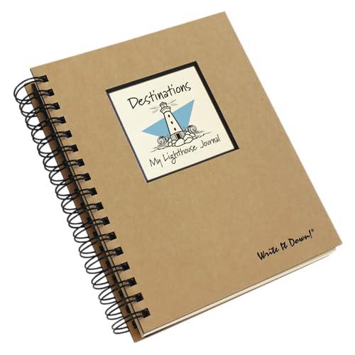 Write it Down Write it Down series by Journals Unlimited, Series Guided Journal, Destinations, My Lighthouse Journal, Full-size 7.5\"x 9\", Kraft Hard Cover, Made in USA