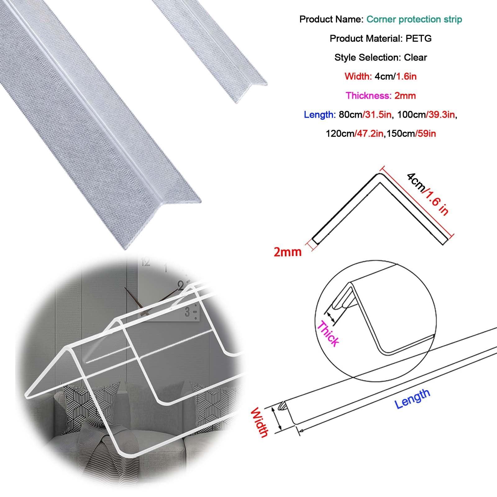 EoxinDm Wall Corner Protector,Corner Guards, Wall Corner Protectors Guards Self-Adhesive Angle Corner 90 Degree Trim Protection Edge Strip, Width 1.7/4 Cm Corner Shield Clear for Wall Corner, Easy to Install