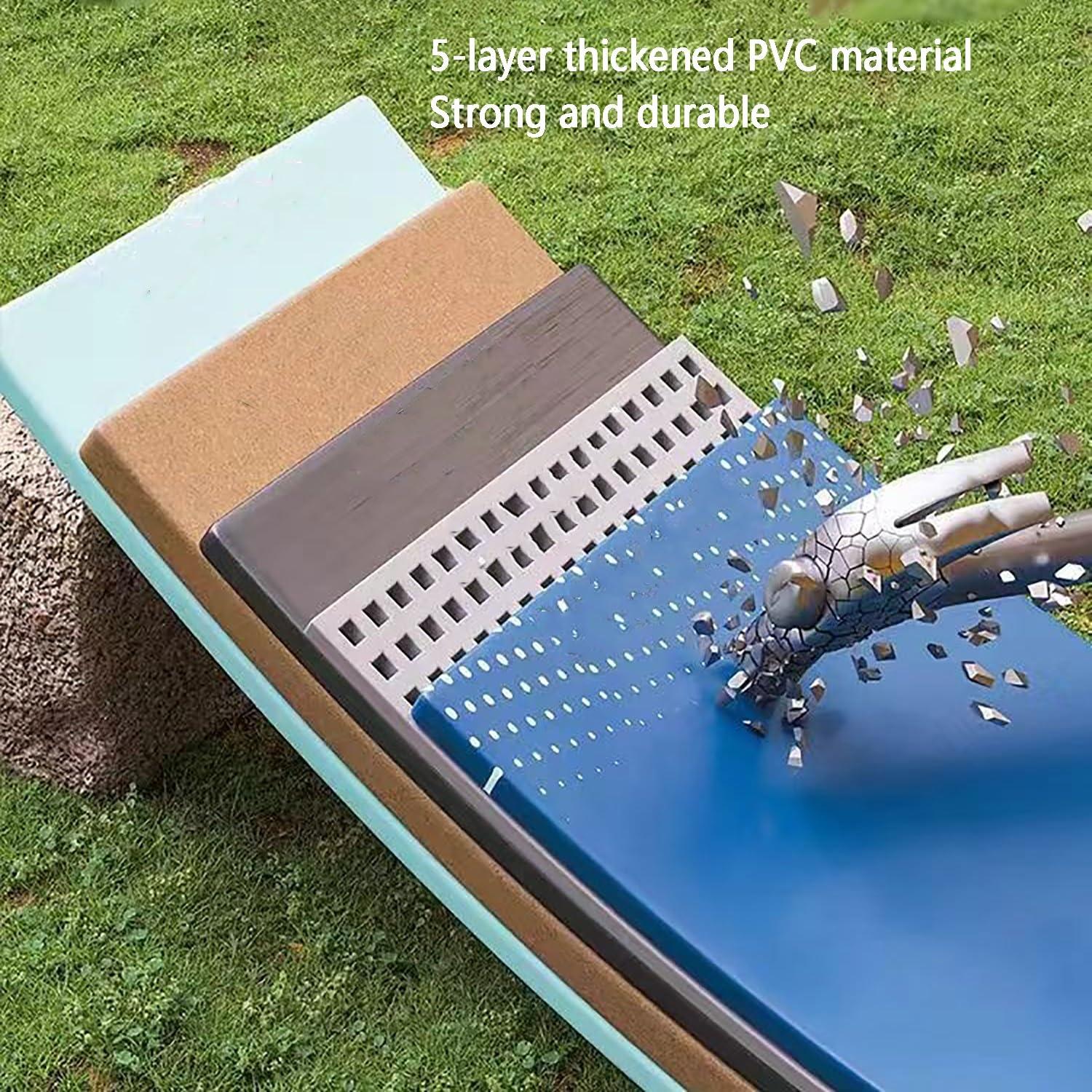 HSPLXYT Paddling Pool/Kiddie Pool, Foldable Pool, Non-Inflatable Kids\' and Adults\' Swimming Pool, Hard Plastic Shell, Backyard Dog Pools,Easy to Install, Easy to use(Size:1.6m/5.24ft)