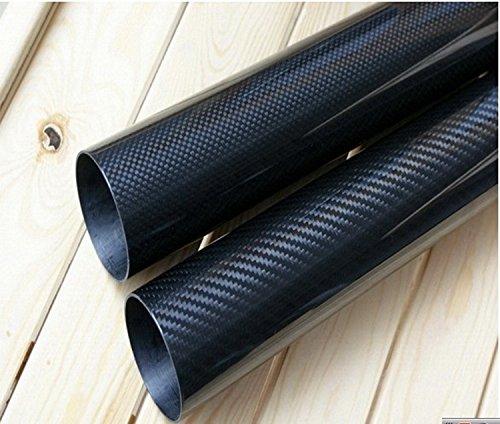 WHABEST WHABEST Length 1M 3k 100% Pure Carbon Fiber Tube 22mm x 18mm x 1000mm (Roll Wrapped) Glossy Pipe