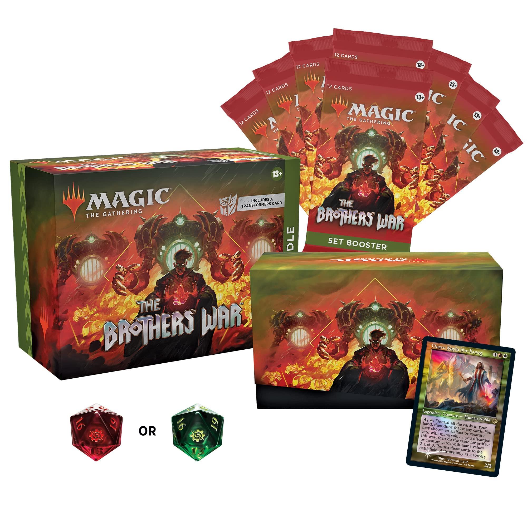 Magic The Gathering Magic The Gathering The Brothers War Bundle | Transformers Card, 8 Set Boosters, and Accessories