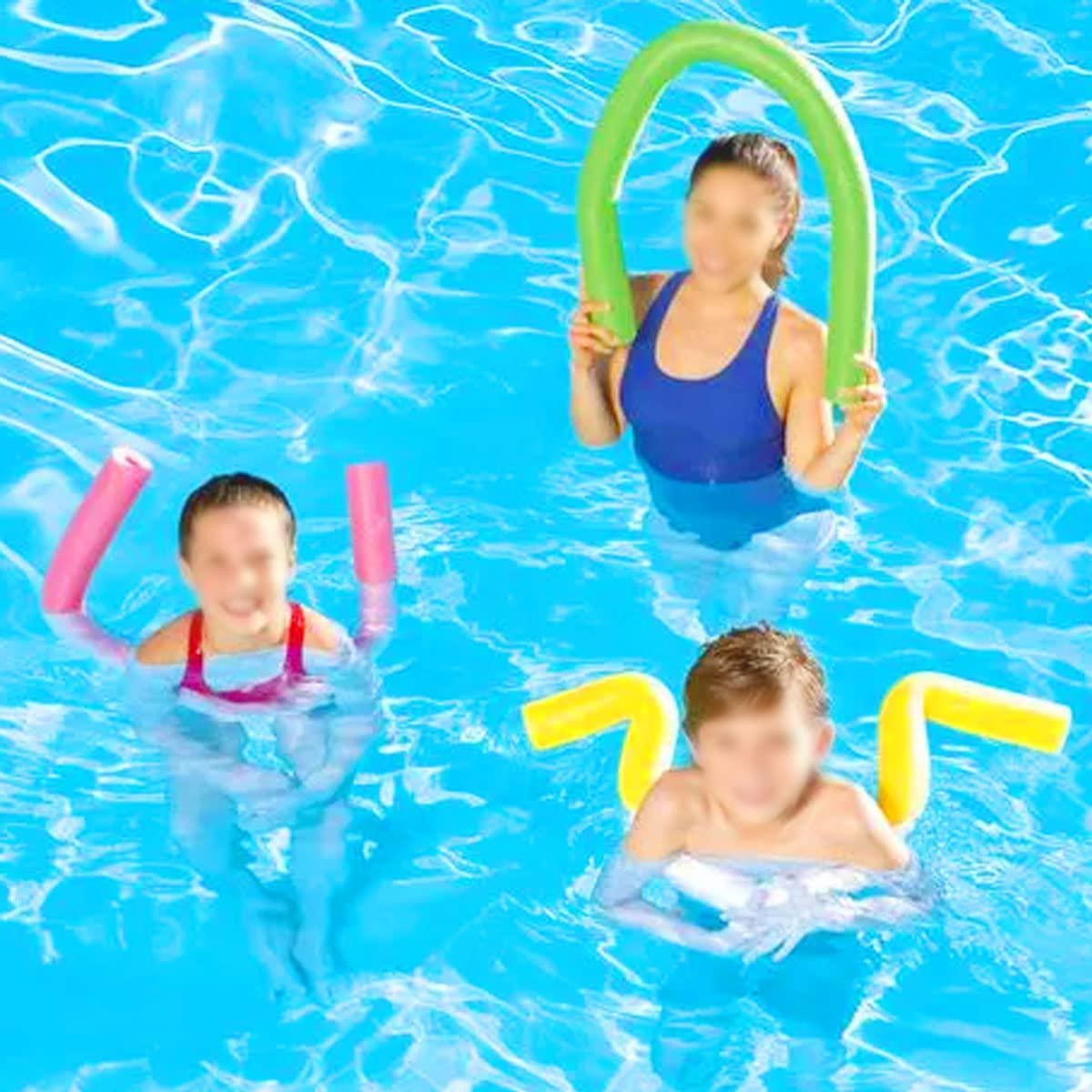 DQFAQYY Pool Noodle 46 Inch Hollow Foam Swim Noodle for Kids Adults Swimming Floating DIY Craft (White Two Pack)