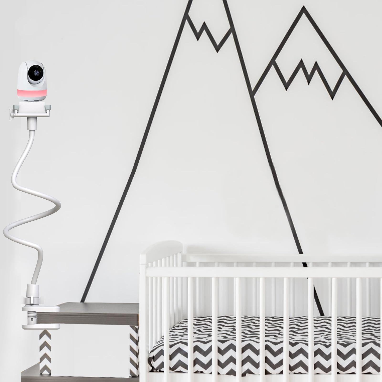 Derebir Derebir Baby Monitor Mount Stand Compatible with Babysense Max View HD S2/ V43 /V24 Baby Monitor Flexible Clip Long Baby Monitor Holder Compatible with Other 1/4 Baby Camera Screw Mount (33.5 inch)