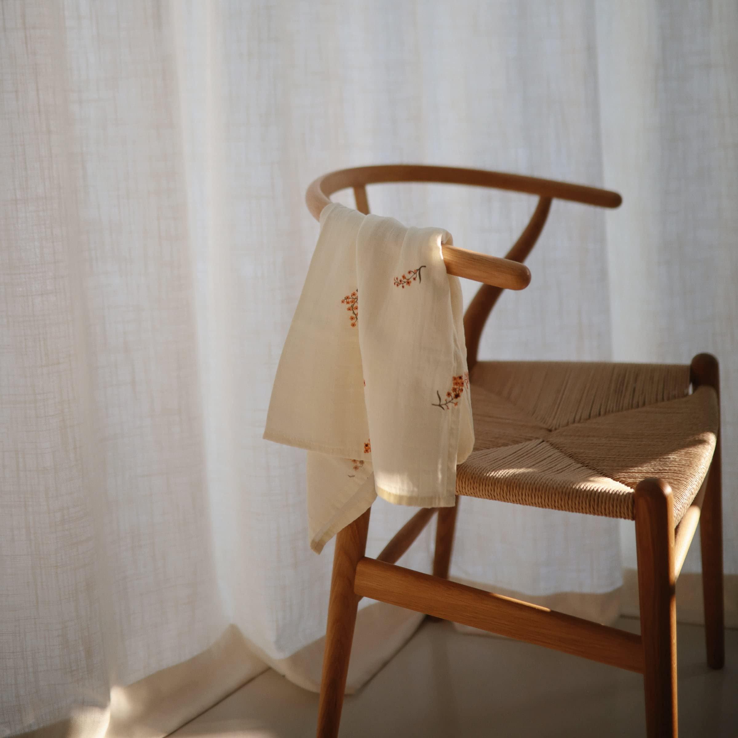 mushie mushie Muslin Baby Cloths | 100% Organic Cotton | 23.5" x 23.5" (Flowers) 3-Pack