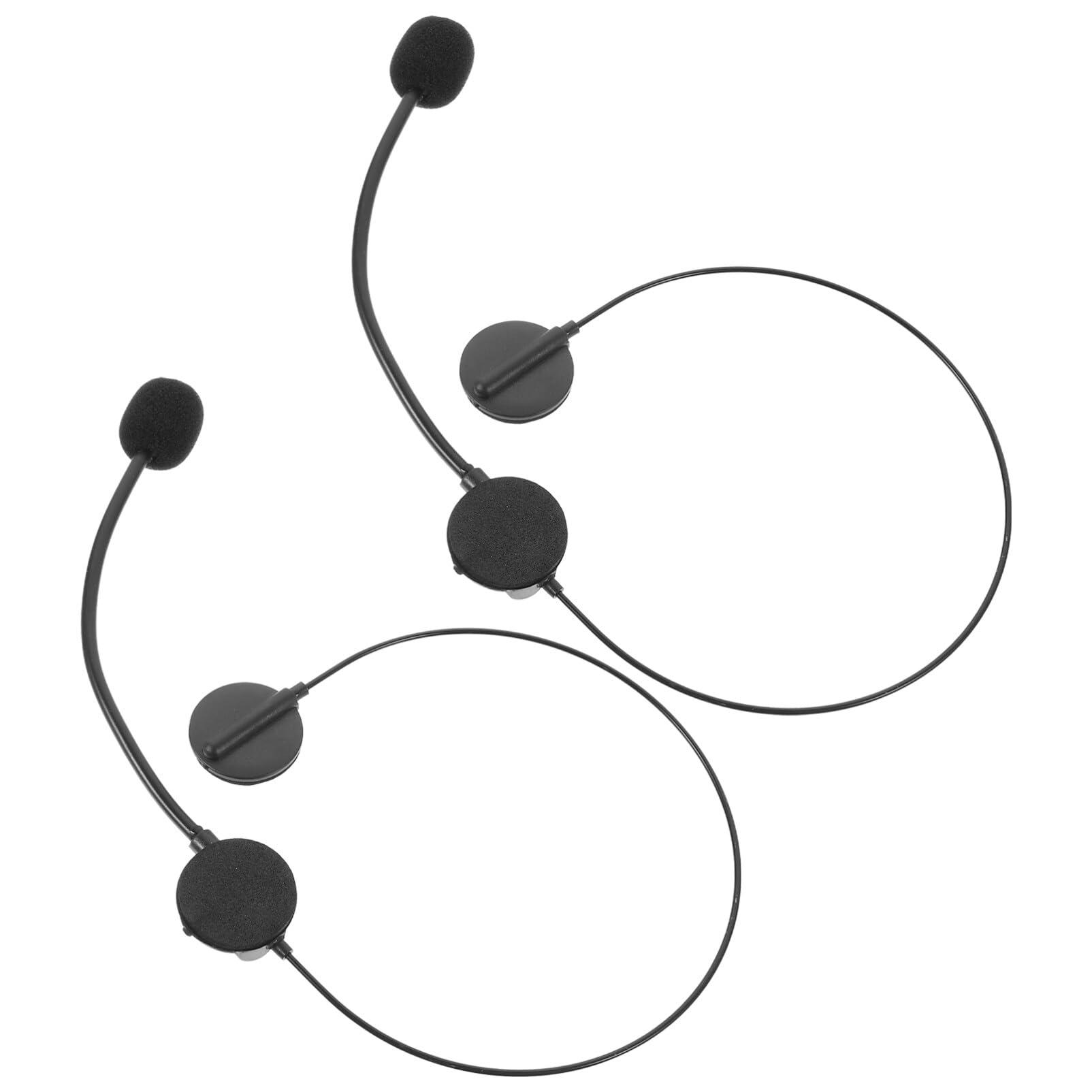 Toyvian Toyvian Costume Headset Accessories 2Pcs Kids Fake Rock Star Singer Microphone Headphones Funny Halloween Concert Party Dress up Prop