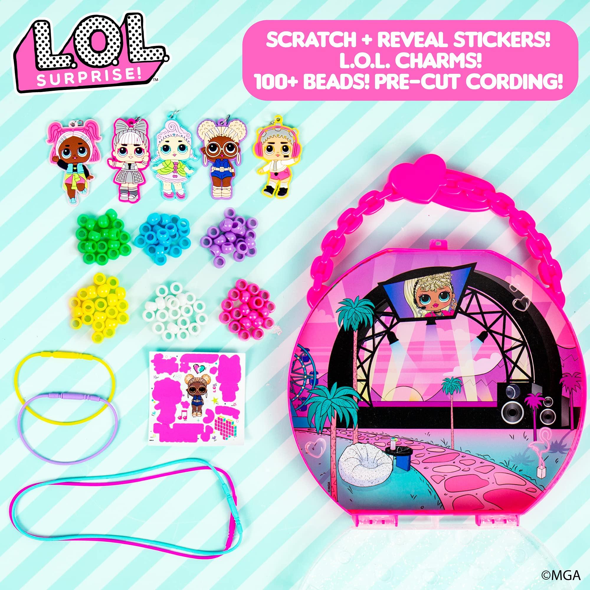 L.O.L. Surprise! L.O.L. Surprise! Jewelry Activity Case, Create Your Own LOL Surprise Jewelry, Bead Kit Great for Travel and On-The-Go, 100+ Custom Accessories, DIY Jewelry Kit for Kids Ages 5, 6, 7, 8, 9