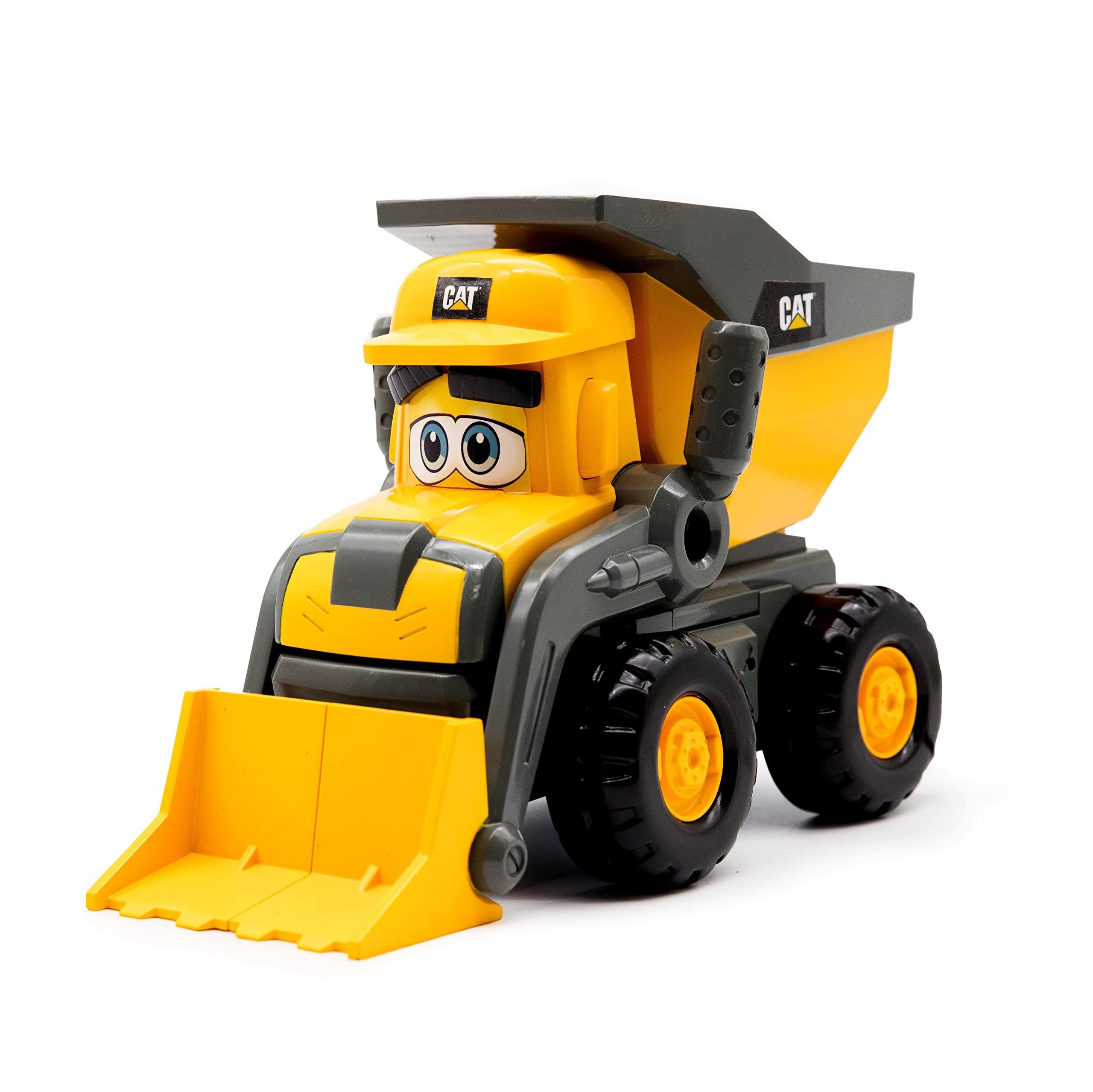 CAT CAT Construction Toys, Junior Crew Tipper - Interactive Dump Truck Toy - 50+ Phrases & Sounds, Motorized Facial Movement, Great 2 Year Old Toys for Boys