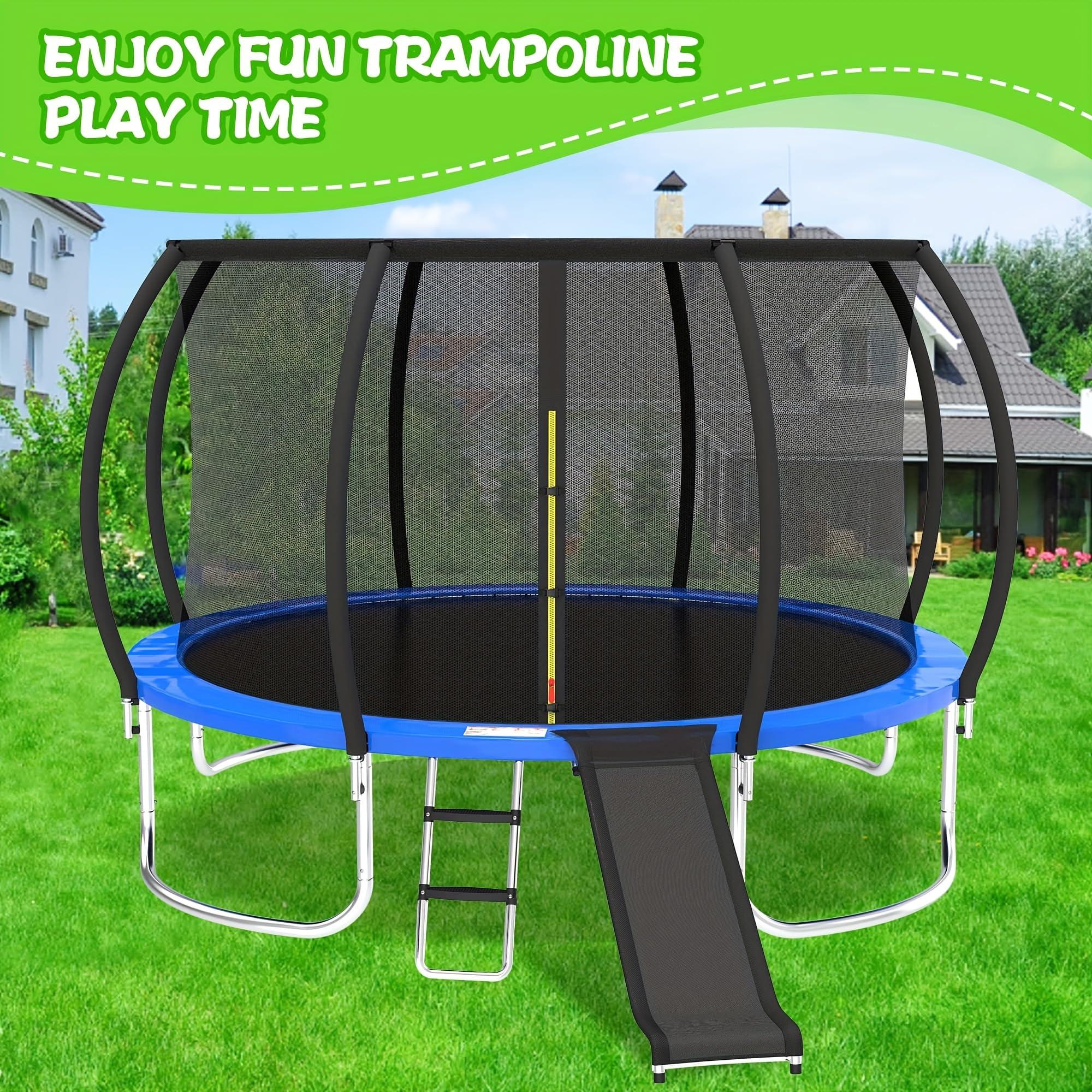 ToysCentral Basics Trampoline Ladder Slide Kit, Universal trampoline ladder & Slide 2 step wide trampoline safety ladder stairs and strong tear resistant trampoline slide