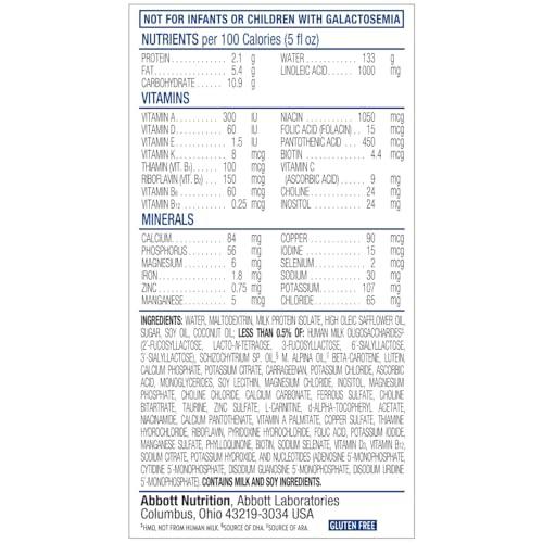 Similac Similac 360 Total Care Sensitive Infant Formula for Fussiness & Gas Due to Lactose Sensitivity, Has 5 HMO Prebiotics, Non-GMO, Baby Formula, Ready to Feed, 8-fl-oz Bottle, Pack of 24