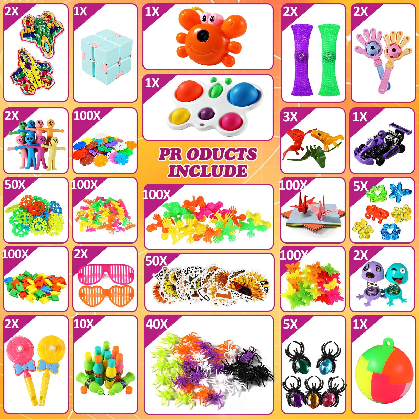 JOFSOP 1120 Party Favors for Kids, Fidget Toys Pack, Autism Sensory Toy Classroom Prizes,Treasure Box Toys for Classroom, Goodie Bag Stuffers, Pinata Filler Stuffers Toys Gifts for Boys Girls