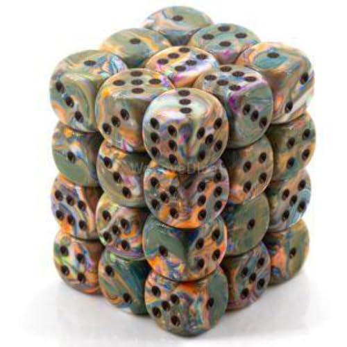 Chessex Chessex DND Dice Set-Chessex D&D Dice-12mm Vortex Bright Green with Black Plastic Polyhedral Dice Set-Dungeons and Dragons Dice ludes 36 Dice - D6, Various (CHX27830)