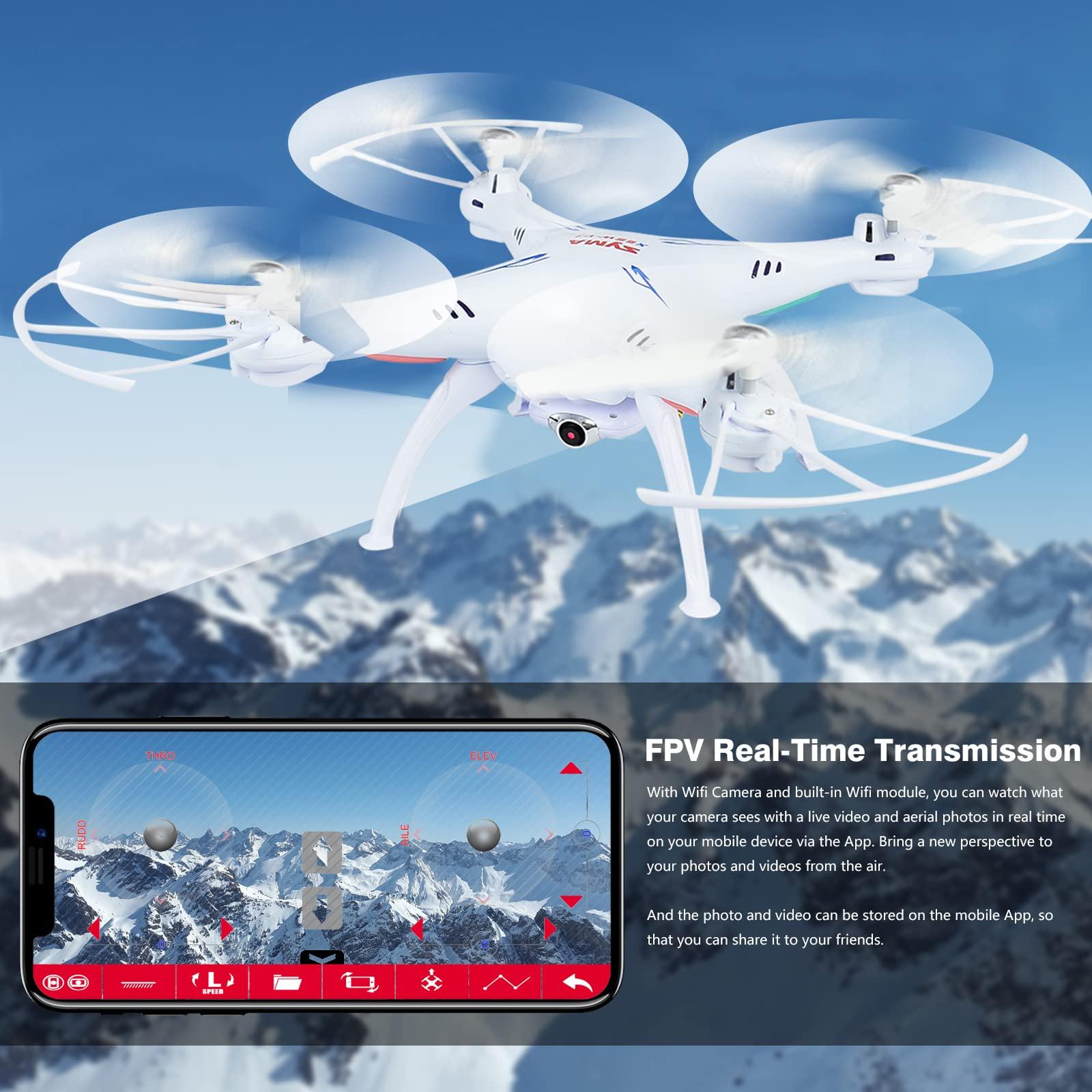 Cheerwing Cheerwing Syma X5SW-V3 WiFi FPV Drone with Camera, 4pcs 550mAh Batteries and 4-in-1 Charger