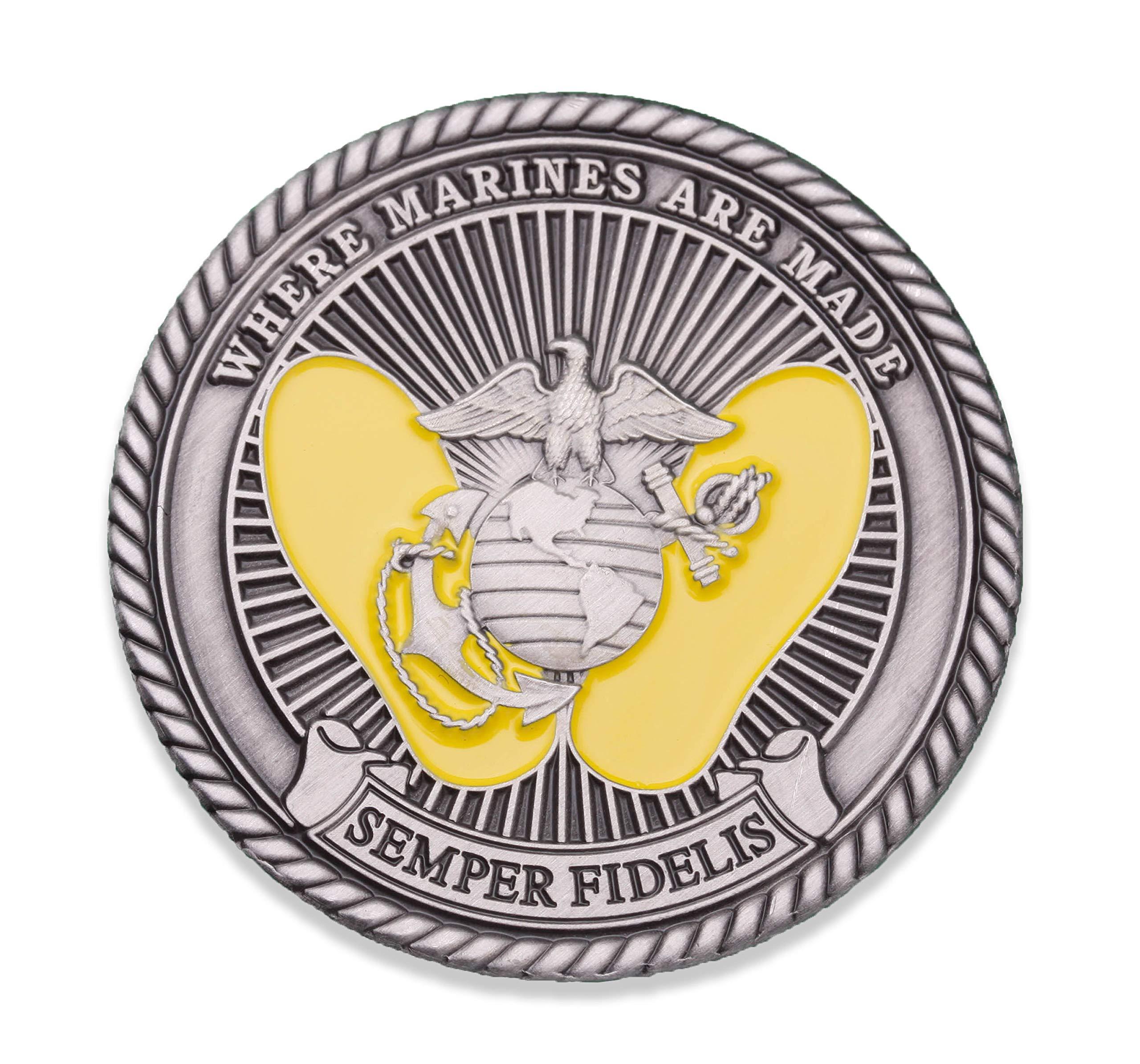 Coins For Anything, Inc Parris Island Challenge Coin - Marine Corps Recruit Depot Military Coin - MCRD Challenge Coin Designed by Marines for Marines! Officially Licensed