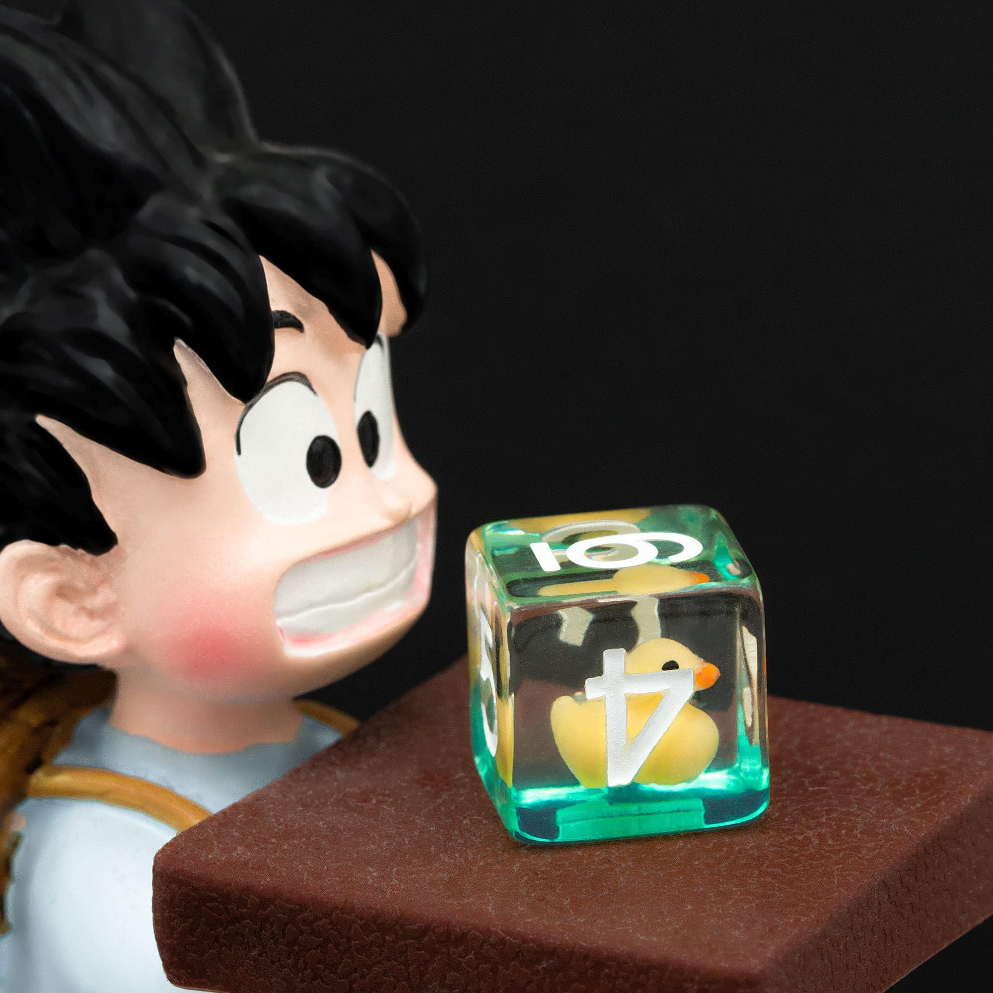 Cusdie Cusdie One 7-Die DND Dice Set Filled with Duck and One 7-Die DND Dice Set Filled with Chick Family for Role Playing Game Dungeons and Dragons D&D Dice MTG Pathfinder (Yellow Duck)