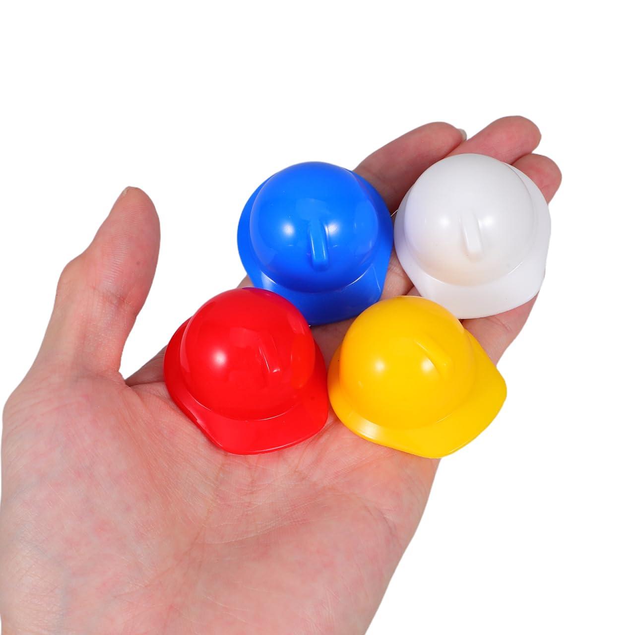 Gadpiparty Gadpiparty Party Decorations 40pcs Miniature Safety Hats - Small Animal Hard Hats, Mini Doll Costume Helmets, Tiny Construction Cake Toppers