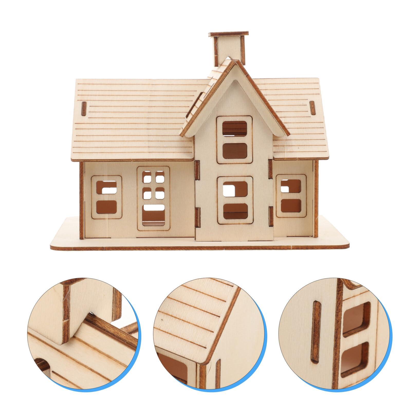 Uonlytech Puzzles for Adults 1 Set Cabin Model 3D Wooden 3D Puzzles Diorama House Puzzle Assembly House Model 3D Wood Puzzle Wood Rural 3D Puzzles Wooden Puzzle for Adult